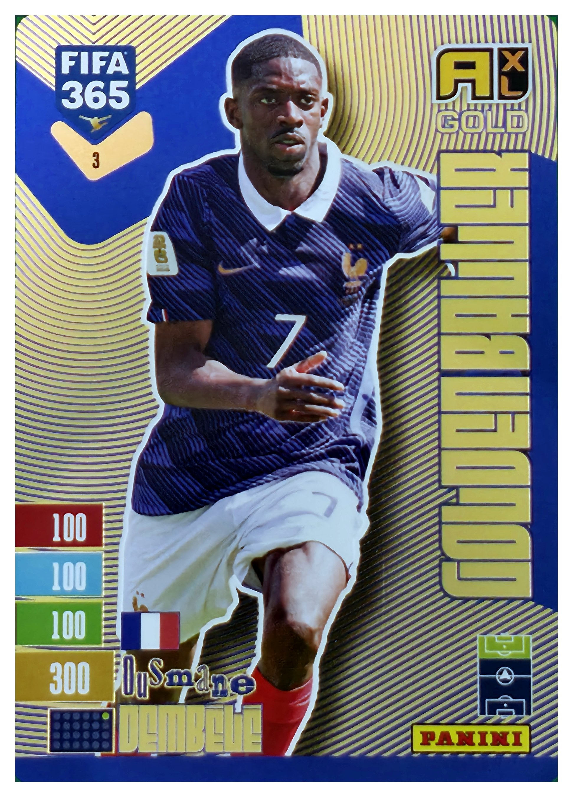 Ousmane Dembélé - Panini Adrenalyn XL FIFA 365 Golden Baller 2026-27, Nr. 3 – Insert (Art.-Nr. SG110398)