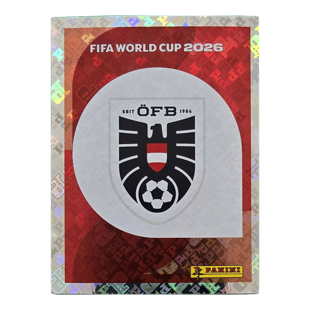 Emblem - Österreich, FIFA WM 2026, Nr. AUT1 – Glitzer-Optik