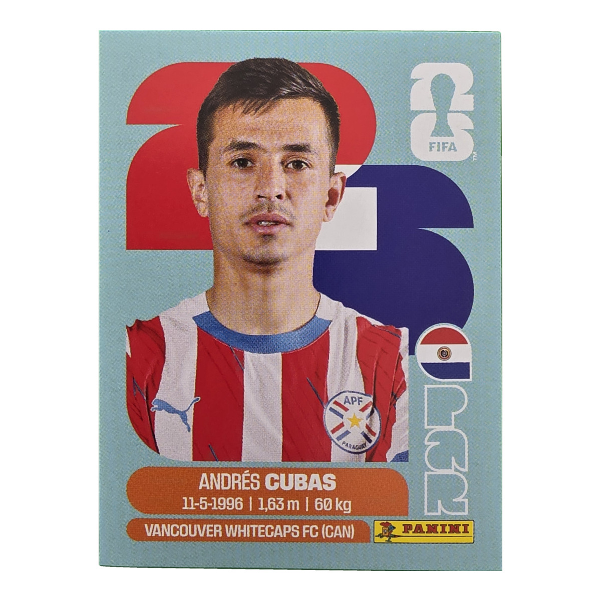 Andres Cubas - Paraguay, FIFA WM 2026, Nr. PAR12
