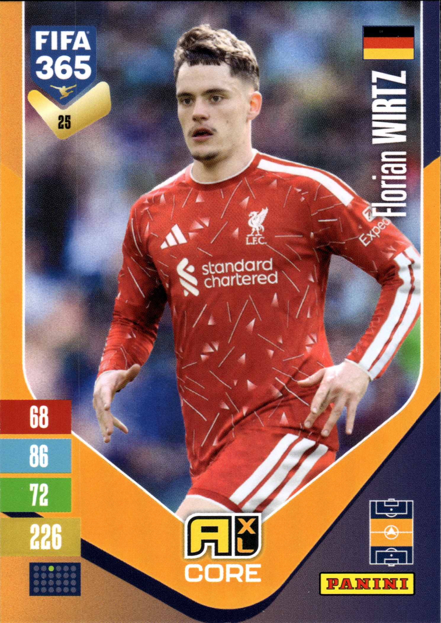 Florian Wirtz - Panini Adrenalyn XL FIFA 365 Base Set 2026-27, Nr. 25 (Art.-Nr. SG110070)