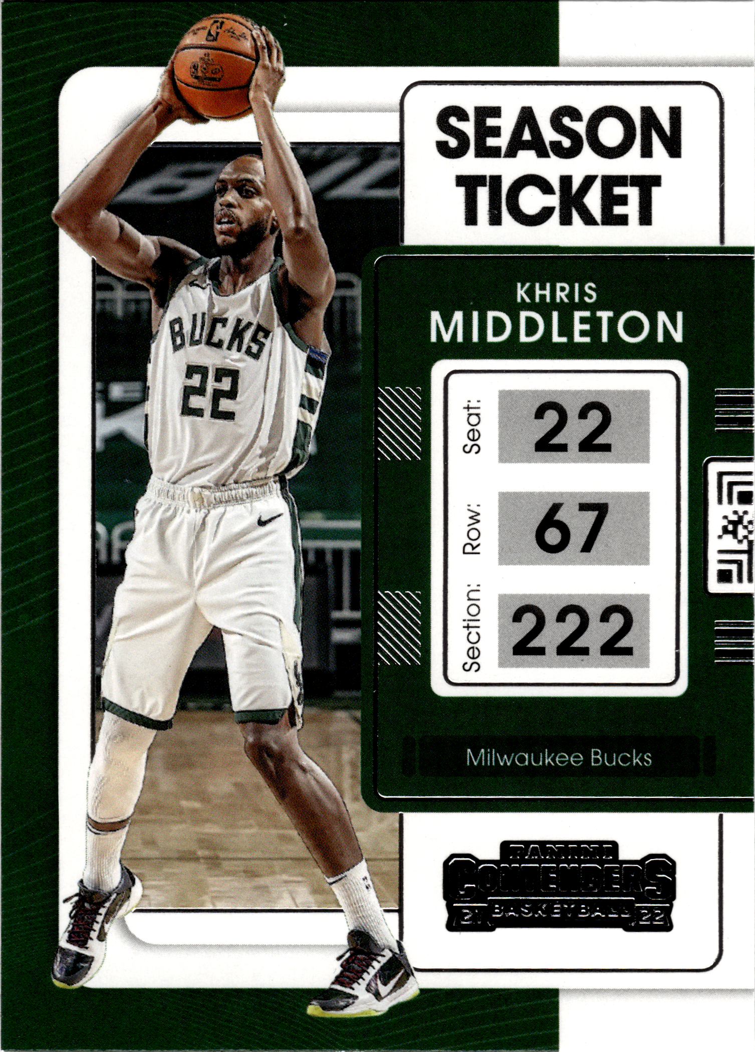 Khris Middleton - Panini Contenders Season Ticket 2021-22, Nr. 83 (Art.-Nr. SG103577)