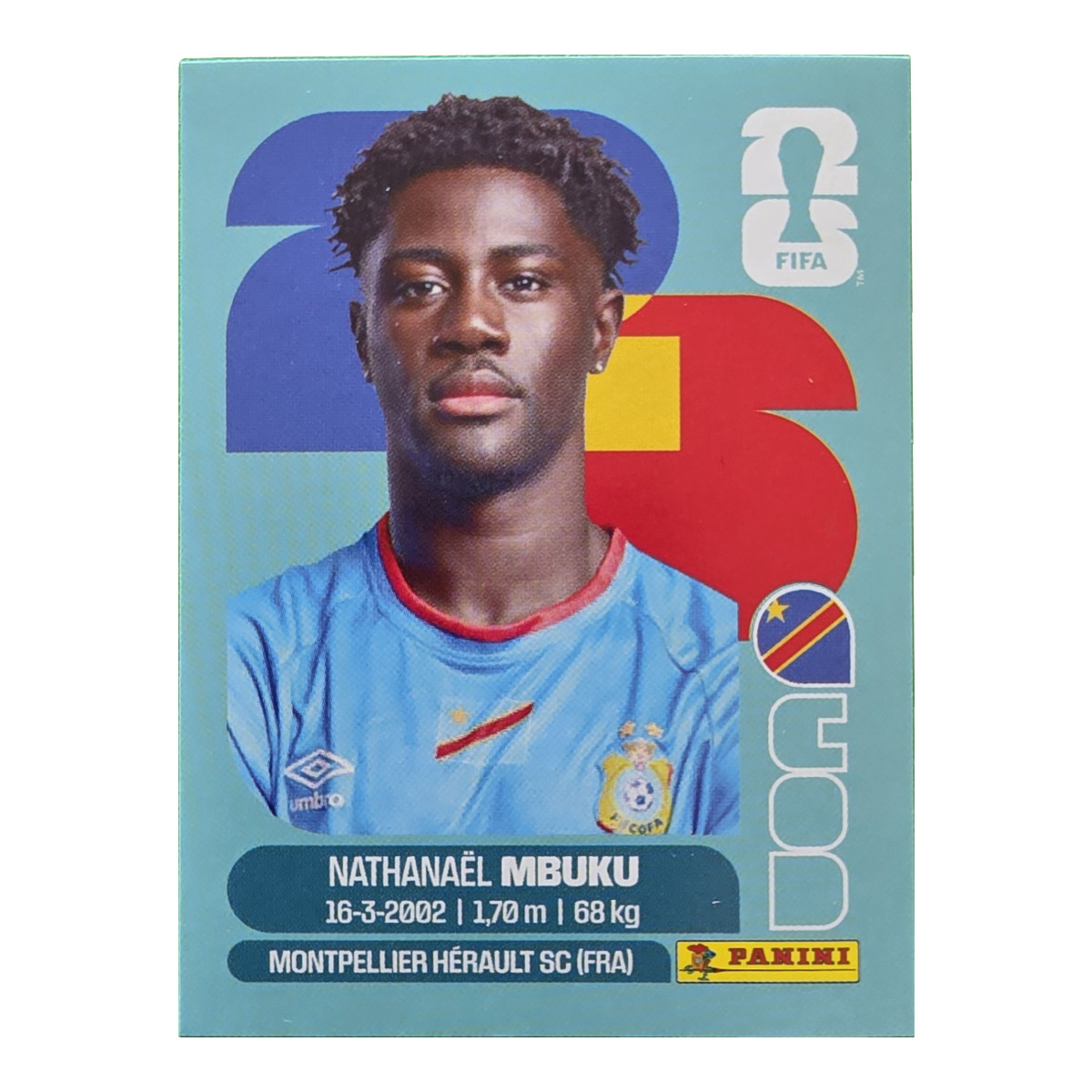 Nathanaël Mbuku - Kongo DR, FIFA WM 2026, Nr. COD20