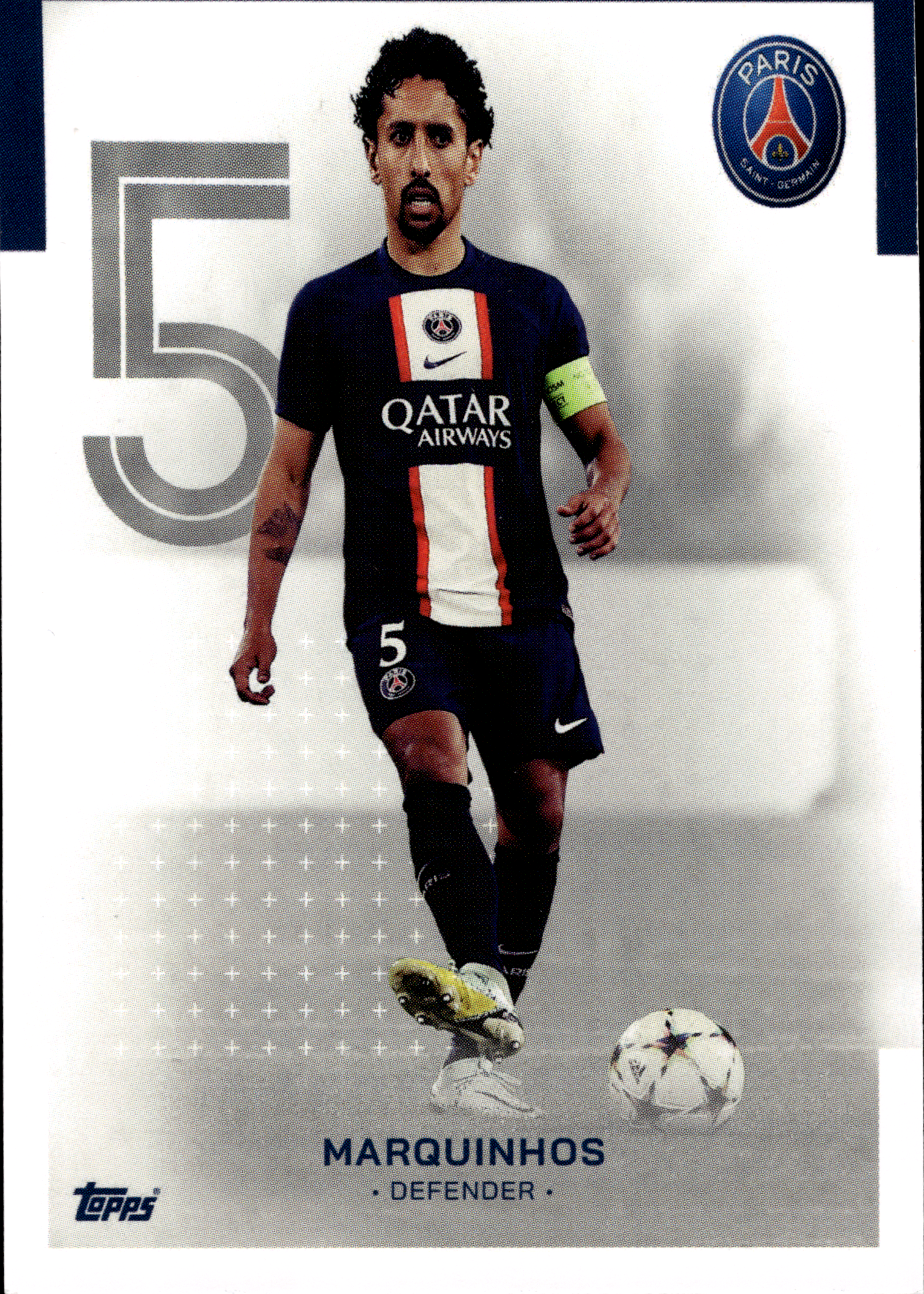 Marquinhos - Topps Paris Saint-Germain Official Team Set 2023-24, Nr. 5 (Art.-Nr. SG102969)