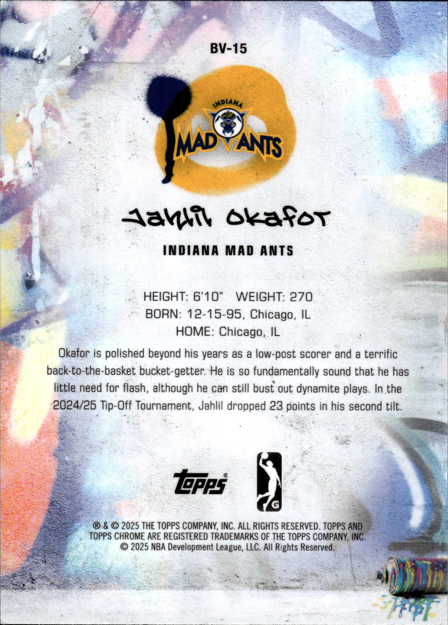 Jahlil Okafor - Topps G League BV 2024-25, Nr. BV-15 – Insert