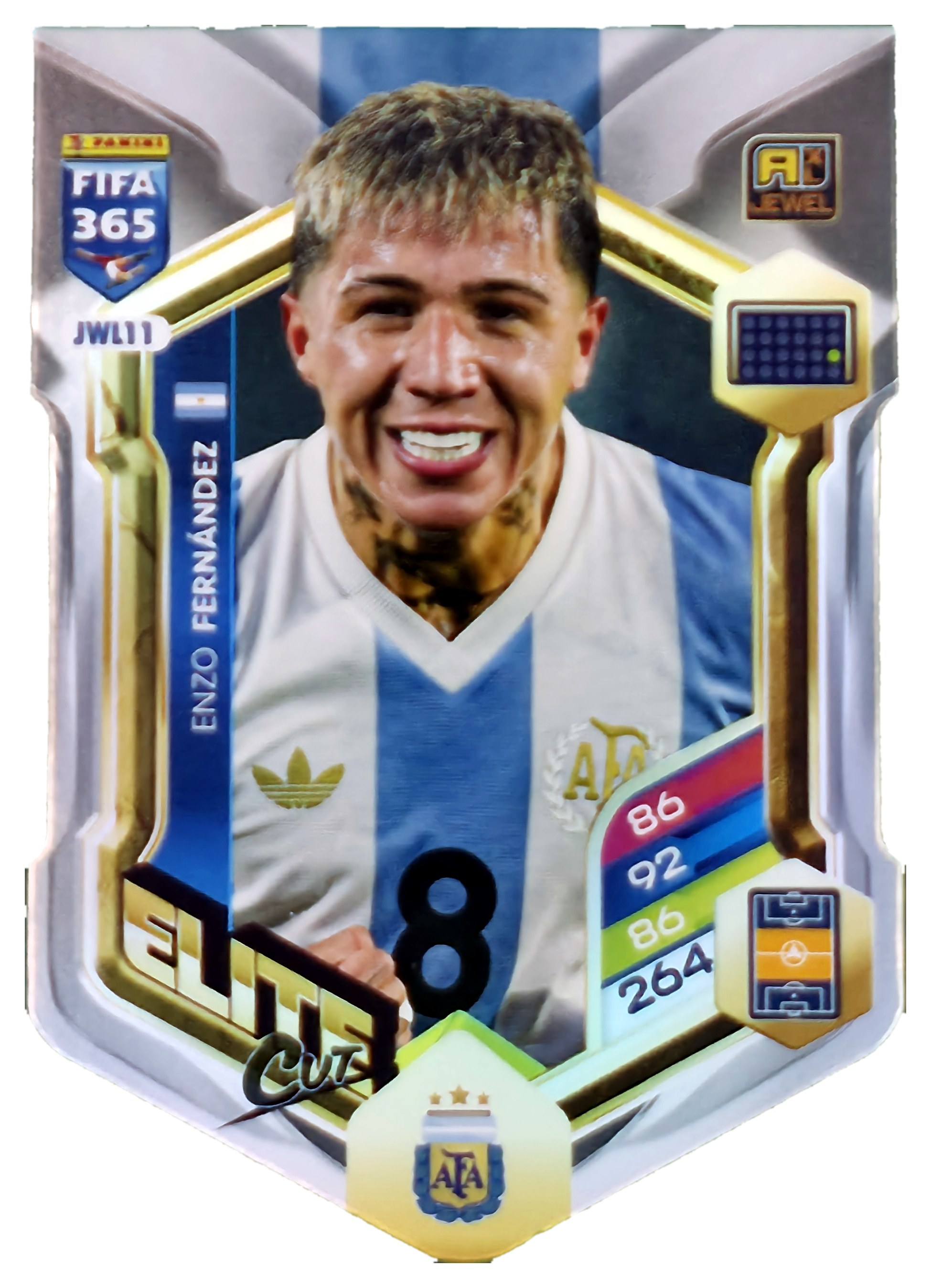 Enzo Fernández - Panini Adrenalyn XL FIFA 365 Elite Cut 2026, Nr. JWL11 – Insert (Art.-Nr. SG108247)
