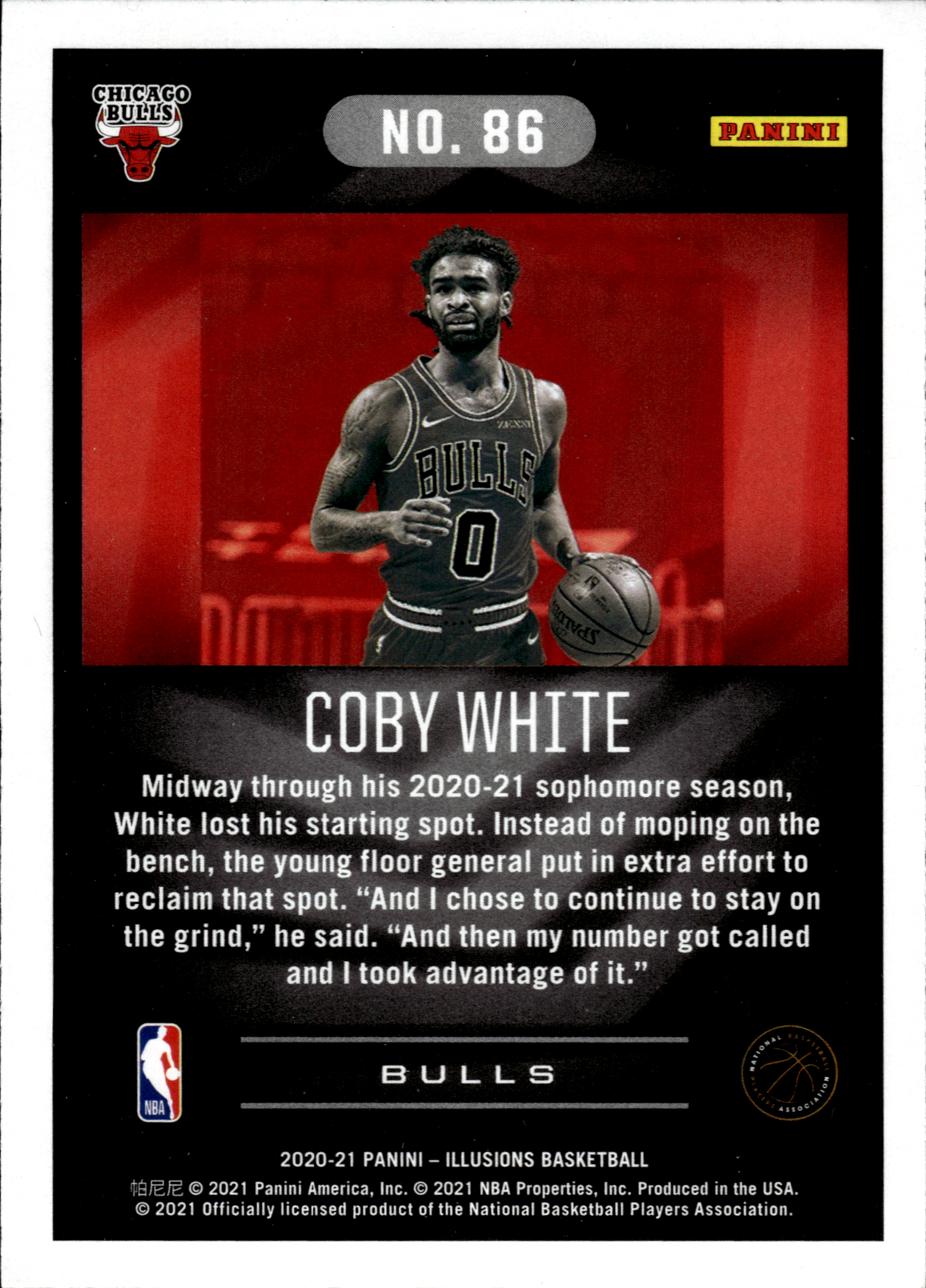 Coby White - Panini Illusions Base Set 2020-21, Nr. 86