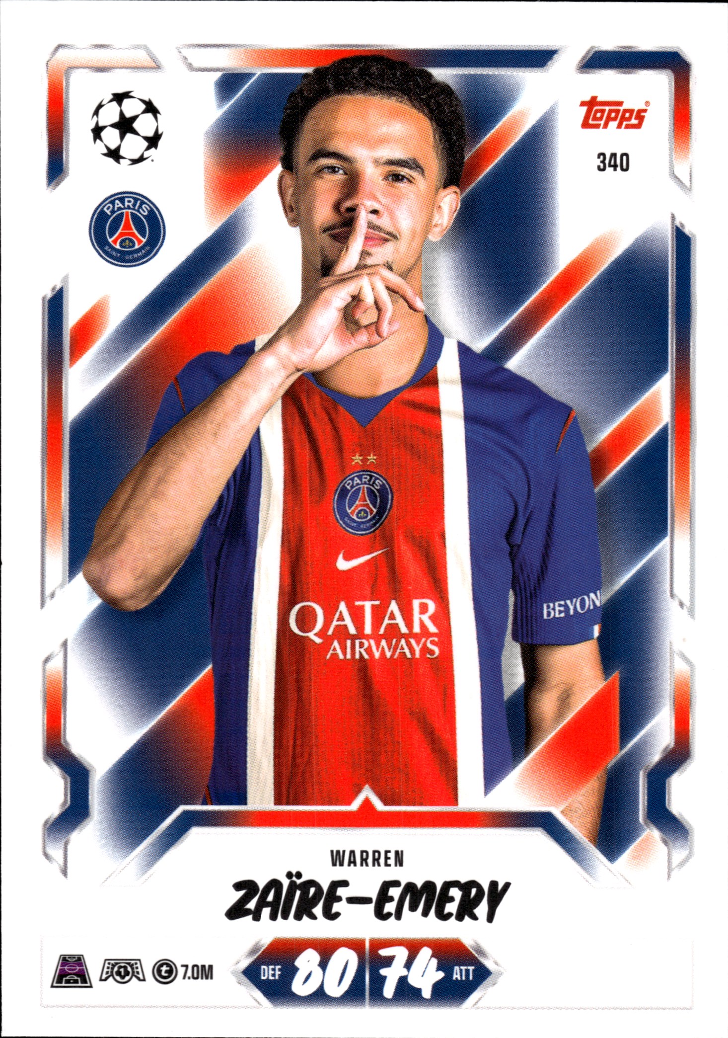 Warren Zaïre-Emery - Topps Match Attax UEFA Club Competitions Base Set 2026-27, Nr. 340 (Art.-Nr. SG107215)