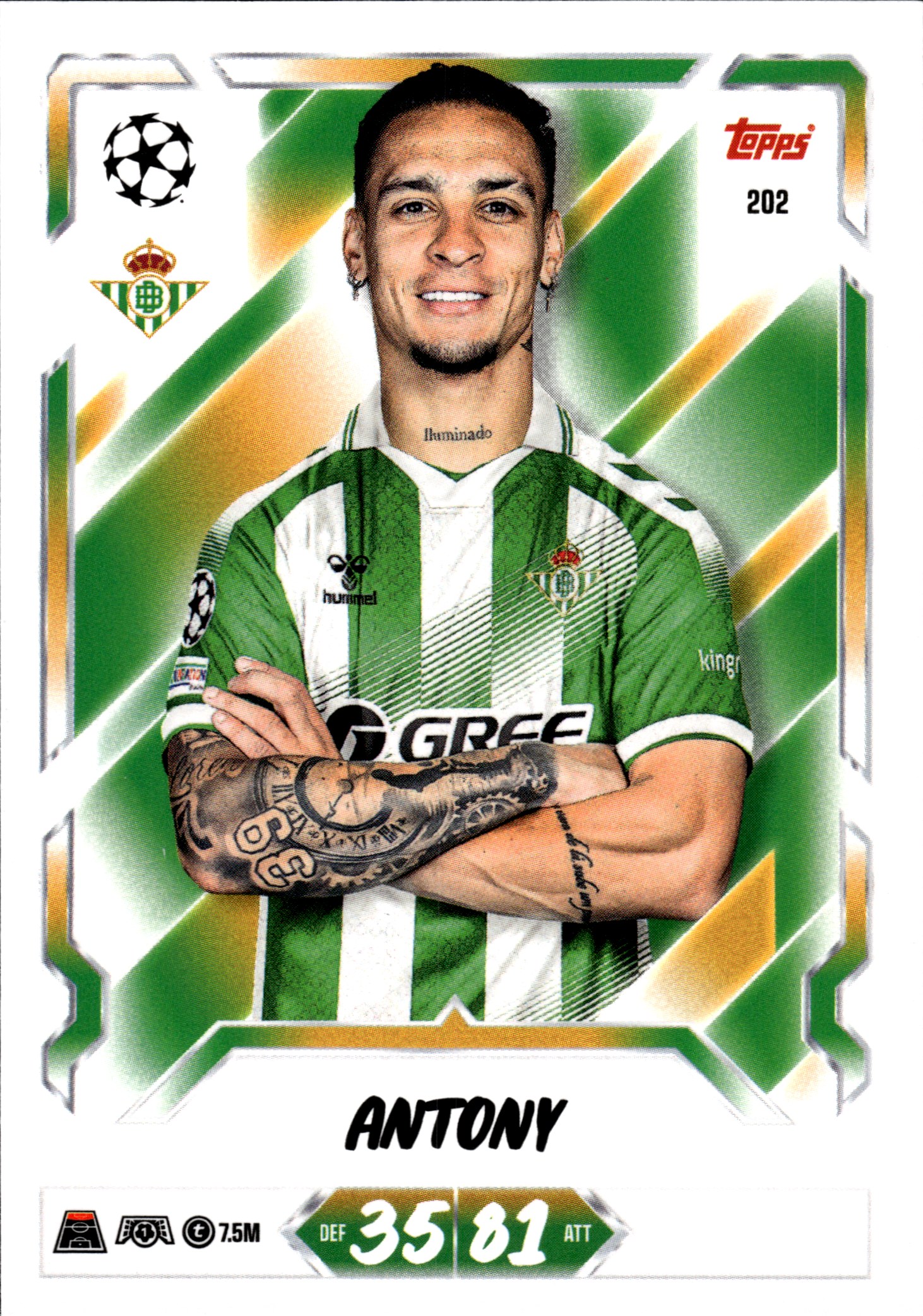 Antony - Topps Match Attax UEFA Club Competitions Base Set 2026-27, Nr. 202 (Art.-Nr. SG107292)