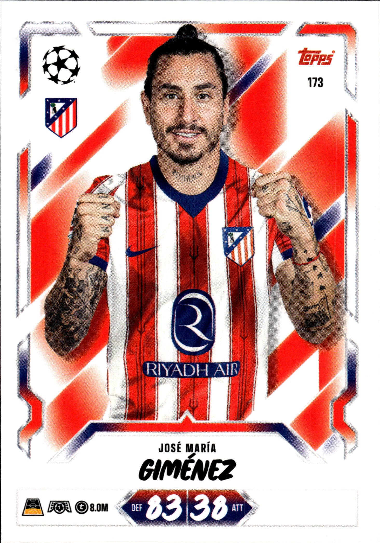 José María Giménez - Topps Match Attax UEFA Club Competitions Base Set 2026-27, Nr. 173 (Art.-Nr. SG107358)