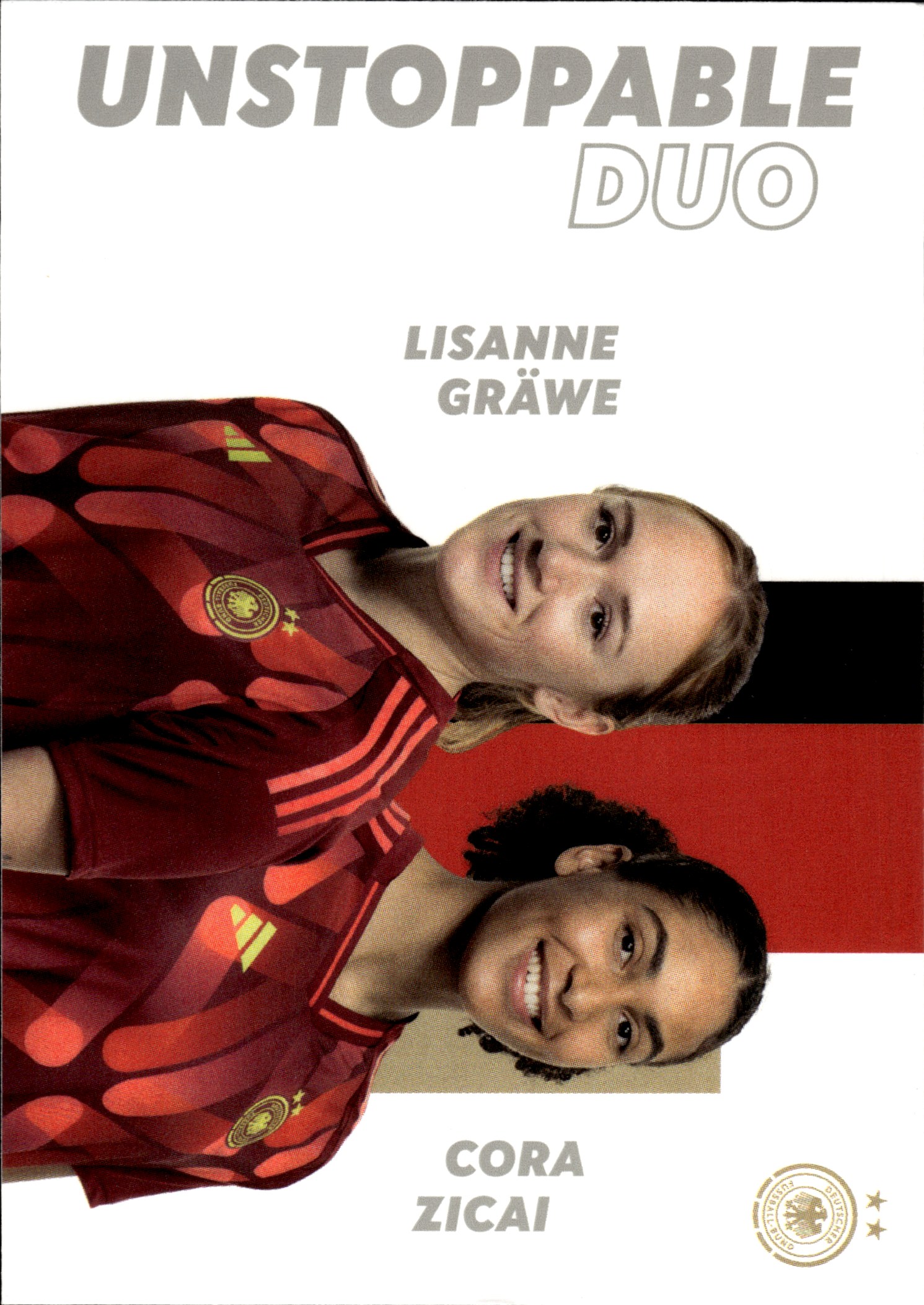 Lisanne Gräwe & Cora Zicai - Panini DFB-Frauen Team-Set Unstoppable Duo 2025, Nr. DUO-09 – Insert (Art.-Nr. SG109851)