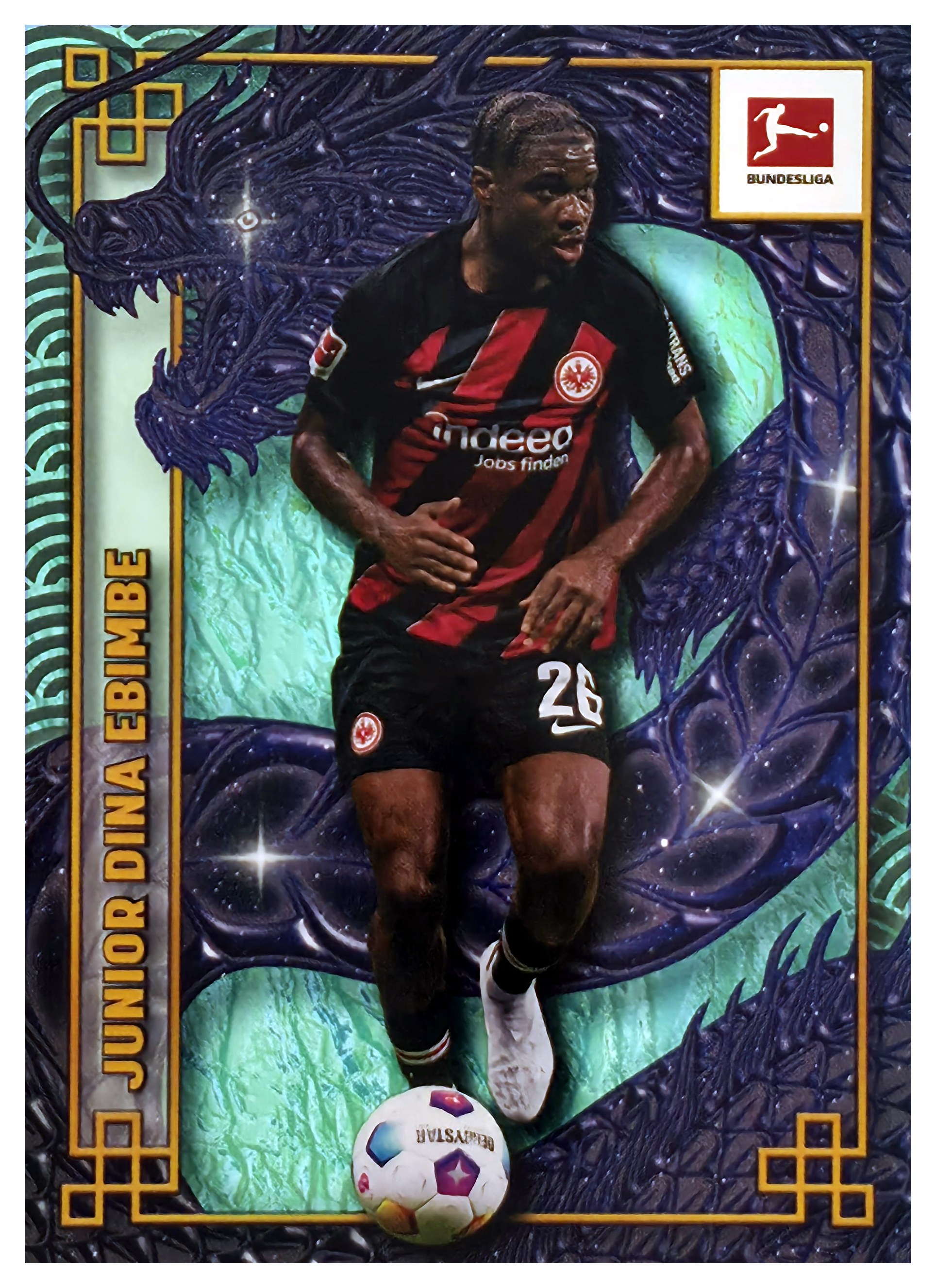 Junior Dina Ebimbe - Topps Bundesliga Jade Edition Dragonheart 2023-24, Nr. DH-9 – Insert (Art.-Nr. SG109385)