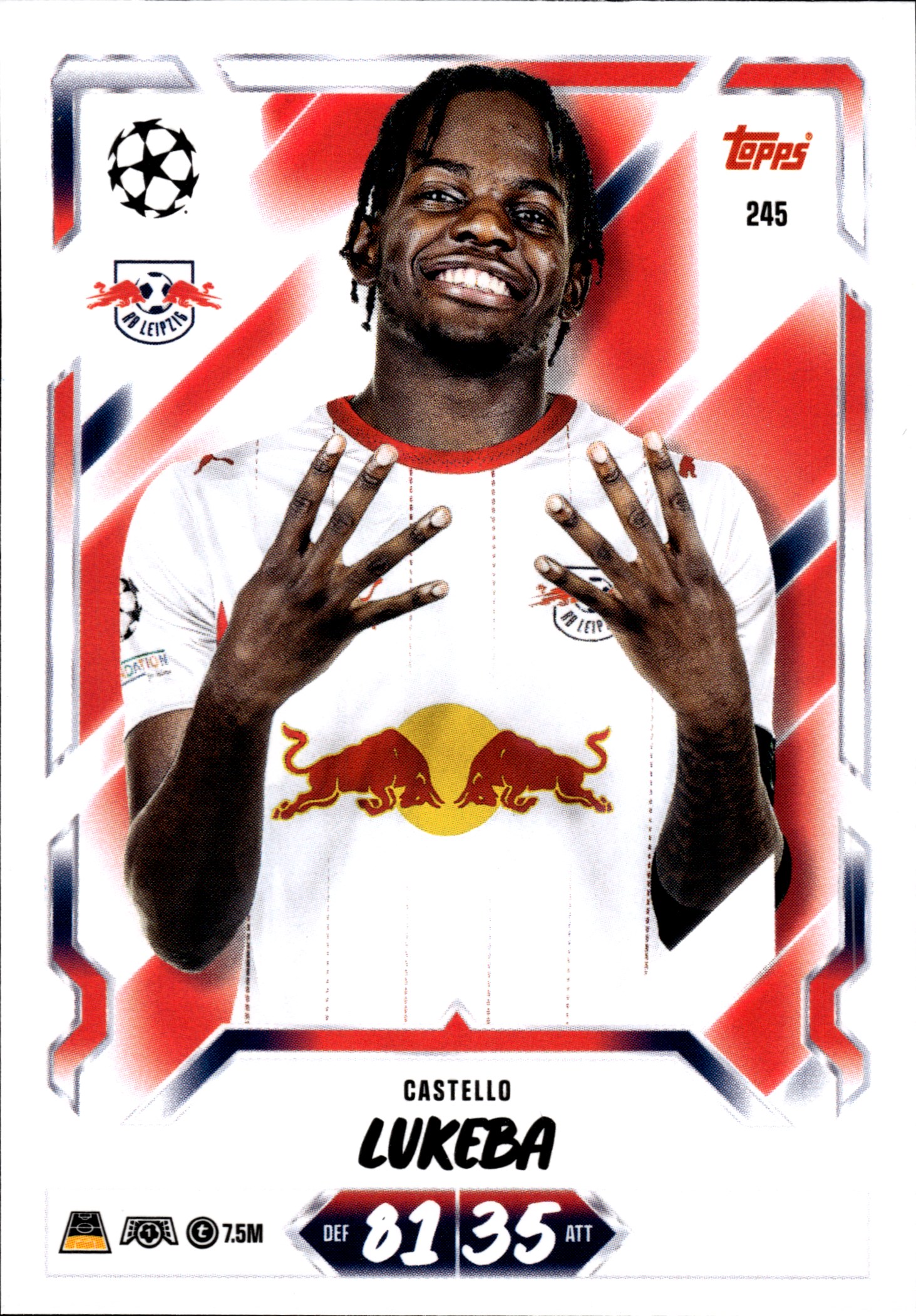 Castello Lukeba - Topps Match Attax UEFA Club Competitions Base Set 2026-27, Nr. 245 (Art.-Nr. SG107085)