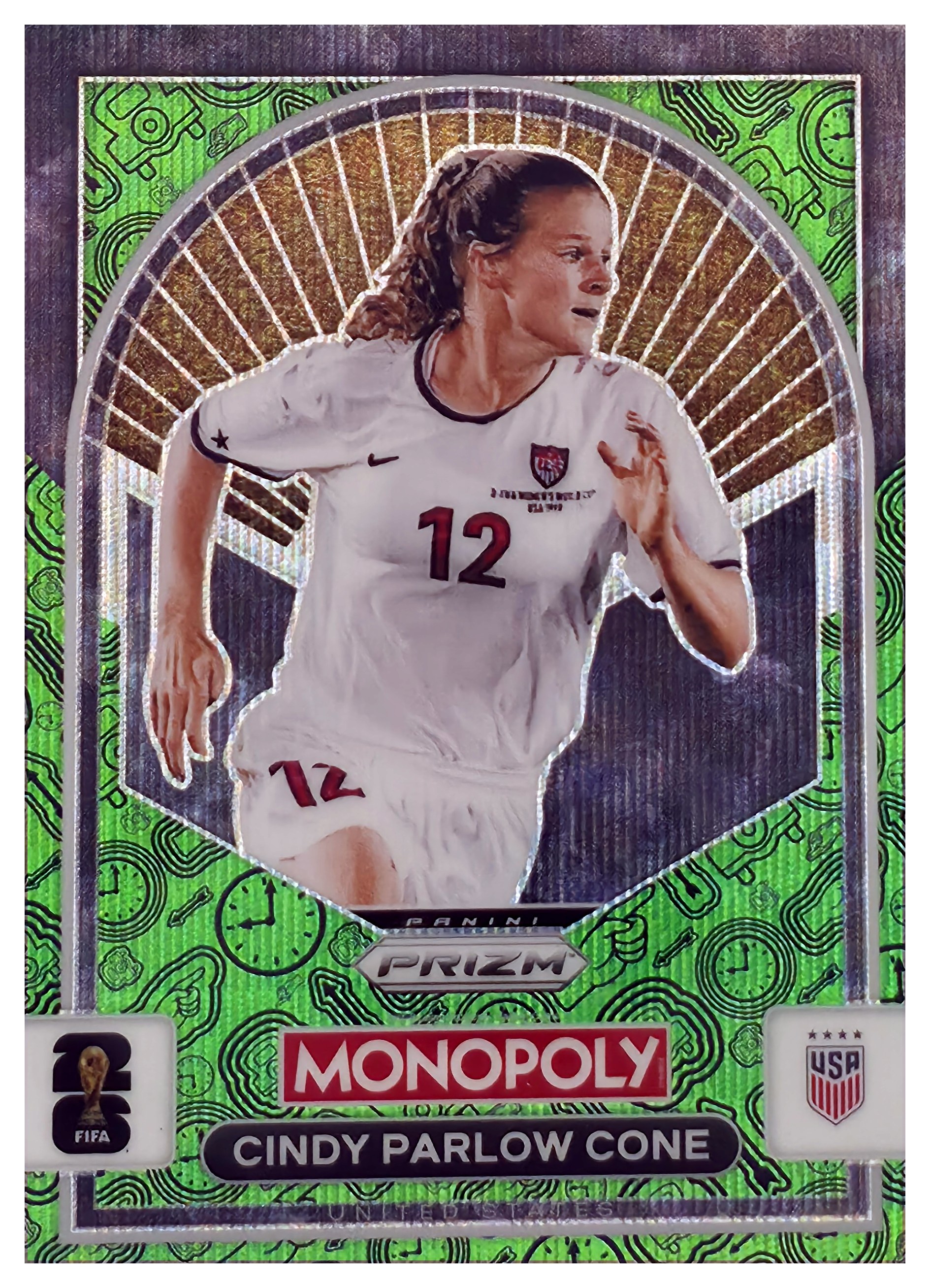 Cindy Parlow Cone - Panini Prizm Monopoly FIFA World Cup Base Set 2026, Nr. 86 – Green Wave (Art.-Nr. SG109115)