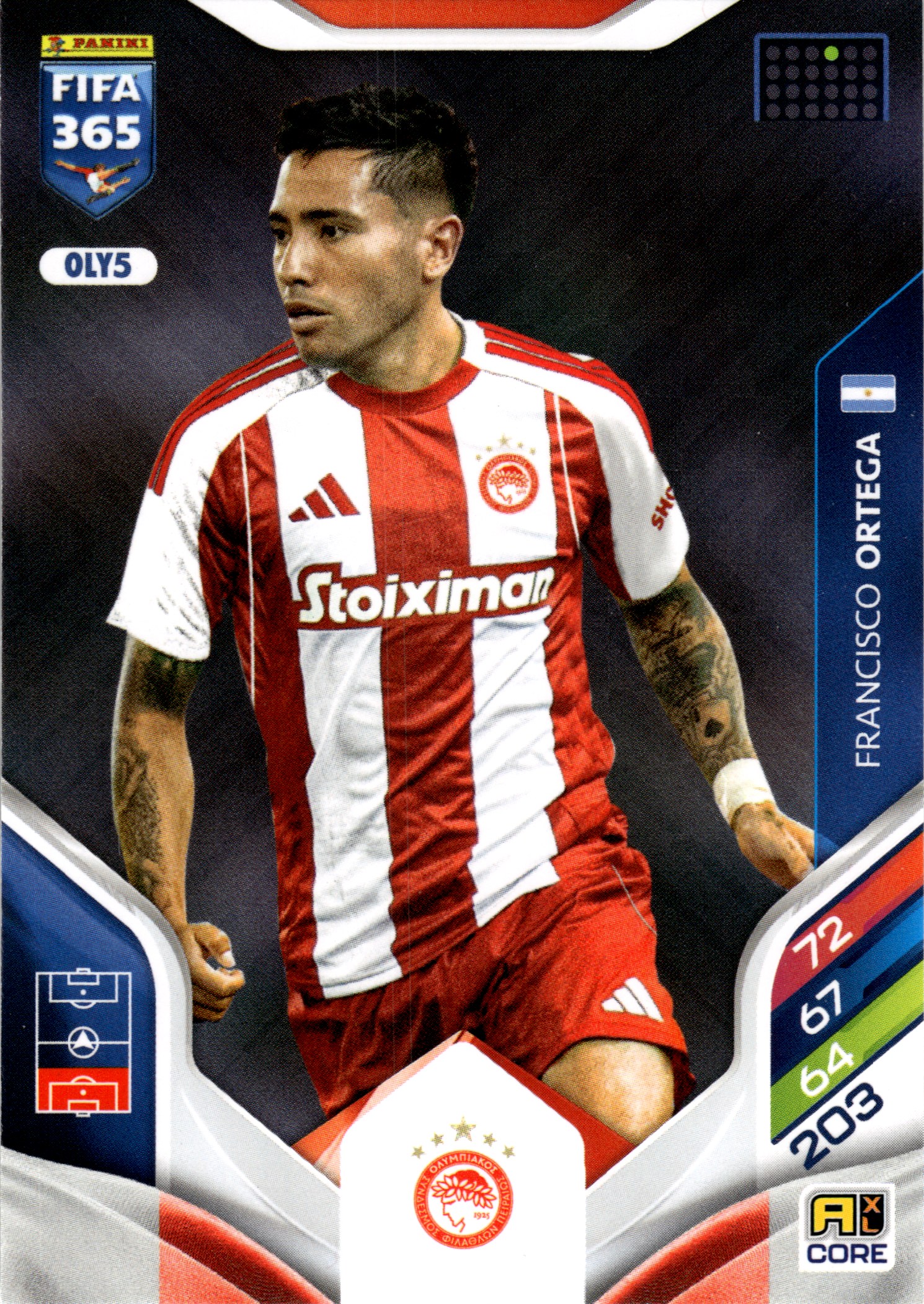 Francisco Ortega - Panini Adrenalyn XL FIFA 365 Base Set 2026, Nr. OLY5 (Art.-Nr. SG107805)