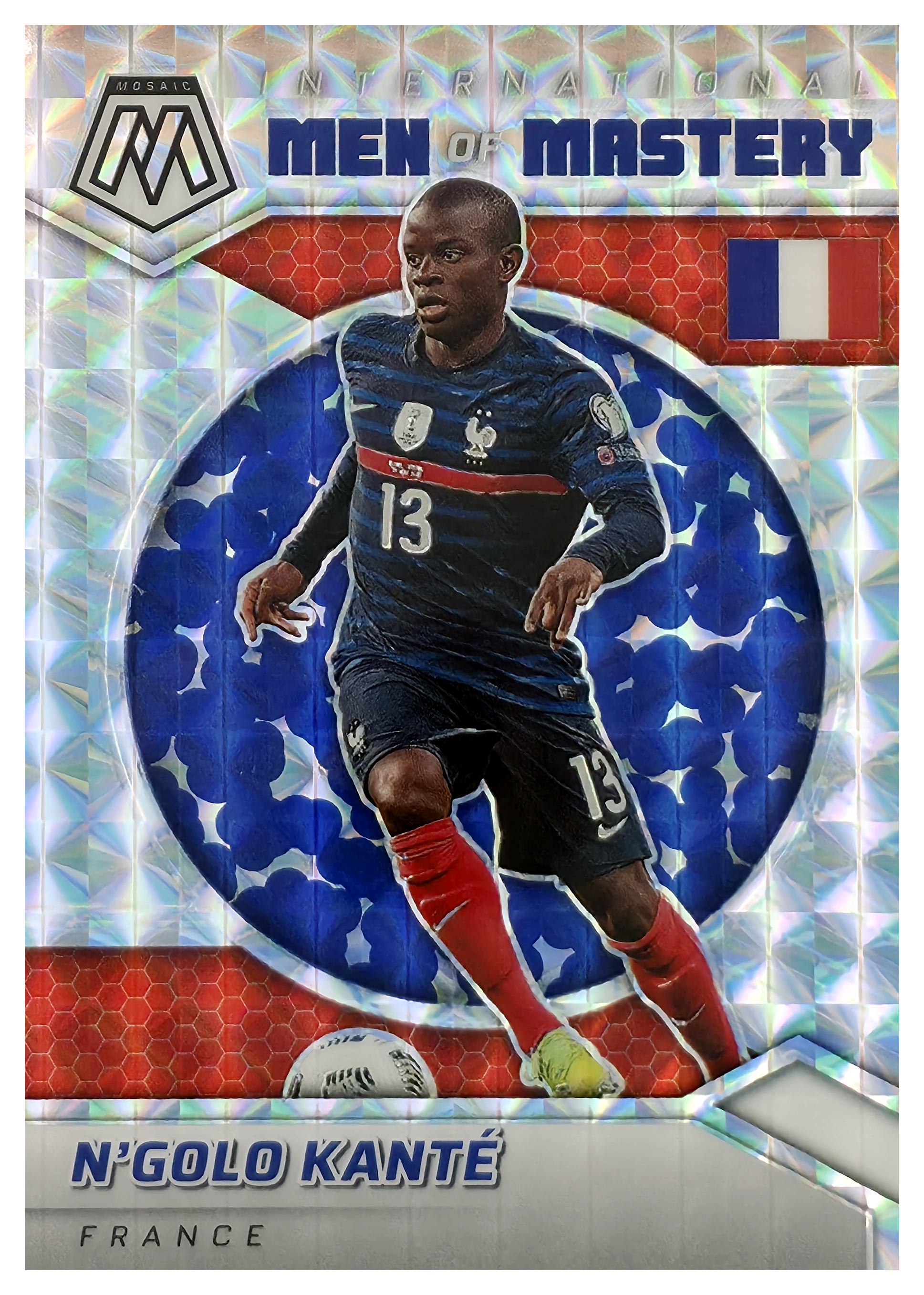 N'Golo Kanté - Panini Mosaic FIFA Road to World Cup International Men of Mastery 2021-22, Nr. 19 – Mosaic, Insert (Art.-Nr. SG106018)
