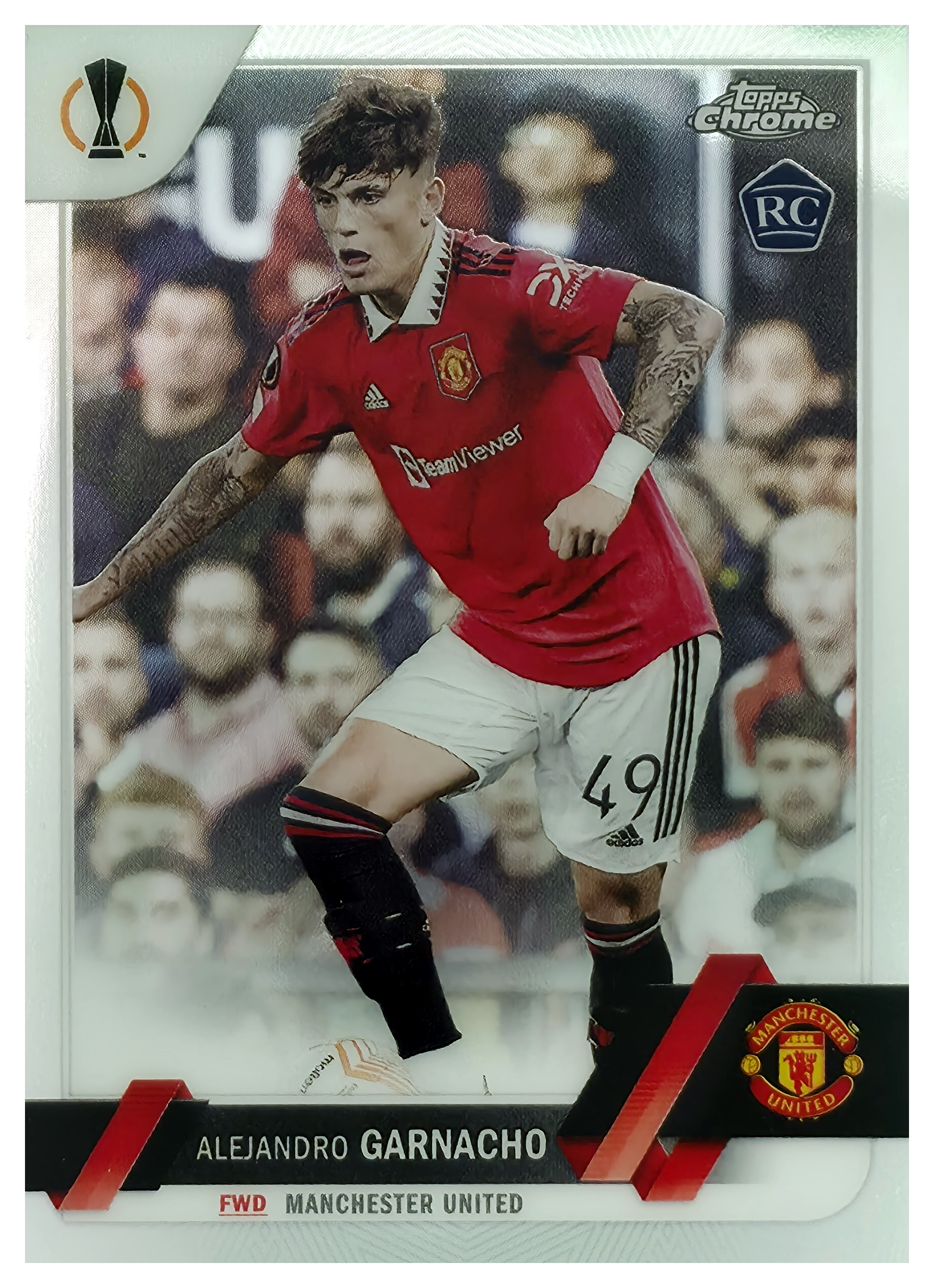 Alejandro Garnacho - Topps Chrome UEFA Club Competitions Base Set 2022-23, Nr. 50 – Rookie Card (Art.-Nr. SG105777)