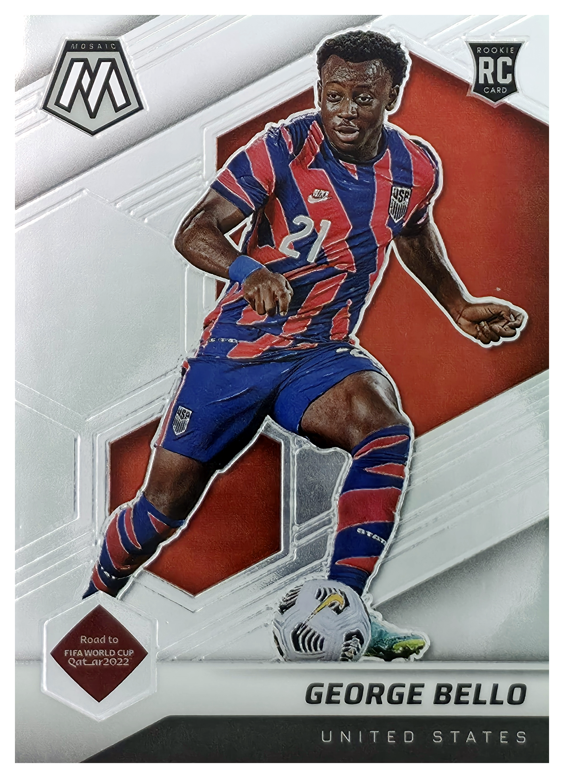 George Bello - Panini Mosaic FIFA Road to World Cup Base Set 2021-22, Nr. 105 – Rookie Card (Art.-Nr. SG105961)
