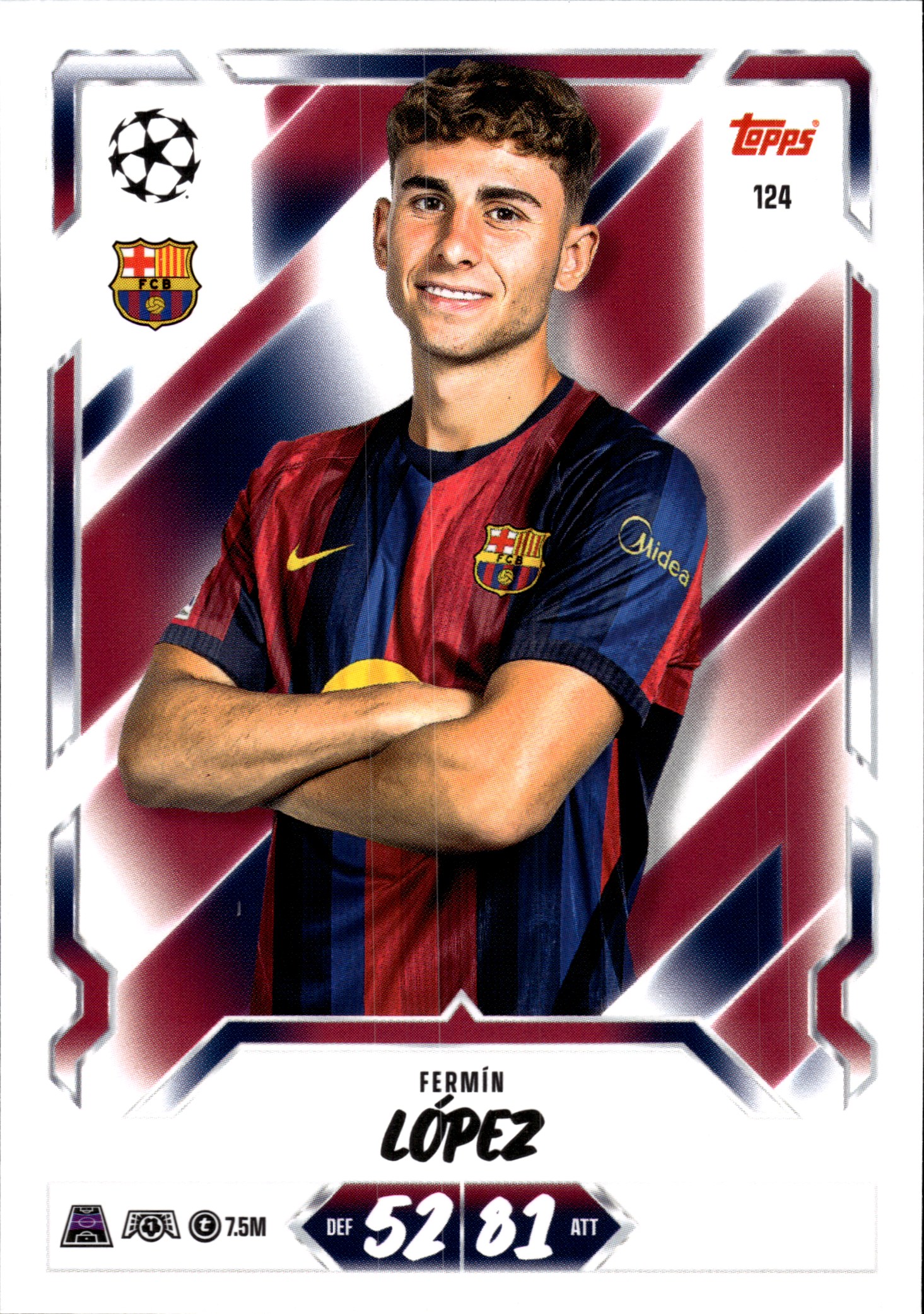 Fermín López - Topps Match Attax UEFA Club Competitions Base Set 2026-27, Nr. 124 (Art.-Nr. SG107337)