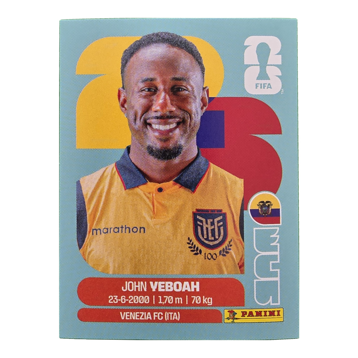 John Veboah - Ecuador, FIFA WM 2026, Nr. ECU14