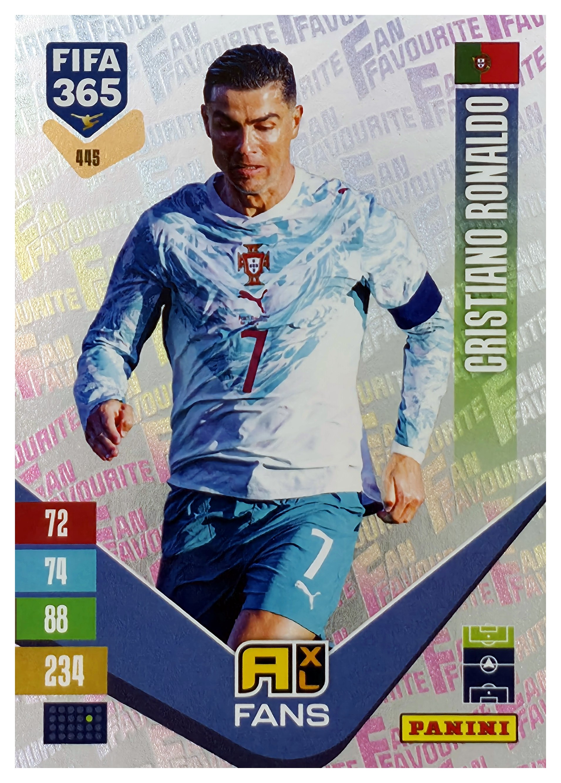 Cristiano Ronaldo - Panini Adrenalyn XL FIFA 365 Fan Favourites 2026-27, Nr. 445 – Insert (Art.-Nr. SG110456)