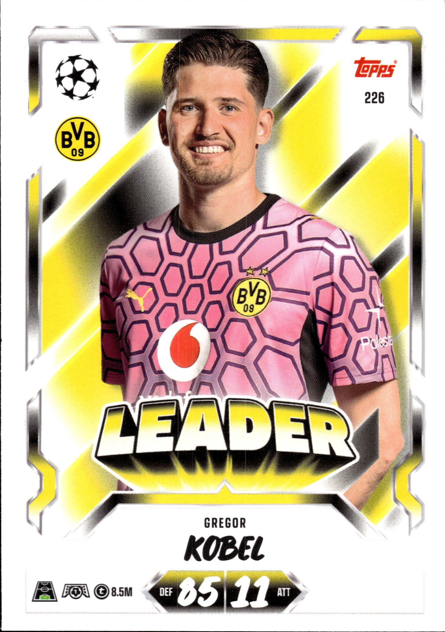 Gregor Kobel - Topps Match Attax UEFA Club Competitions Leader 2026-27, Nr. 226 (Art.-Nr. SG107201)