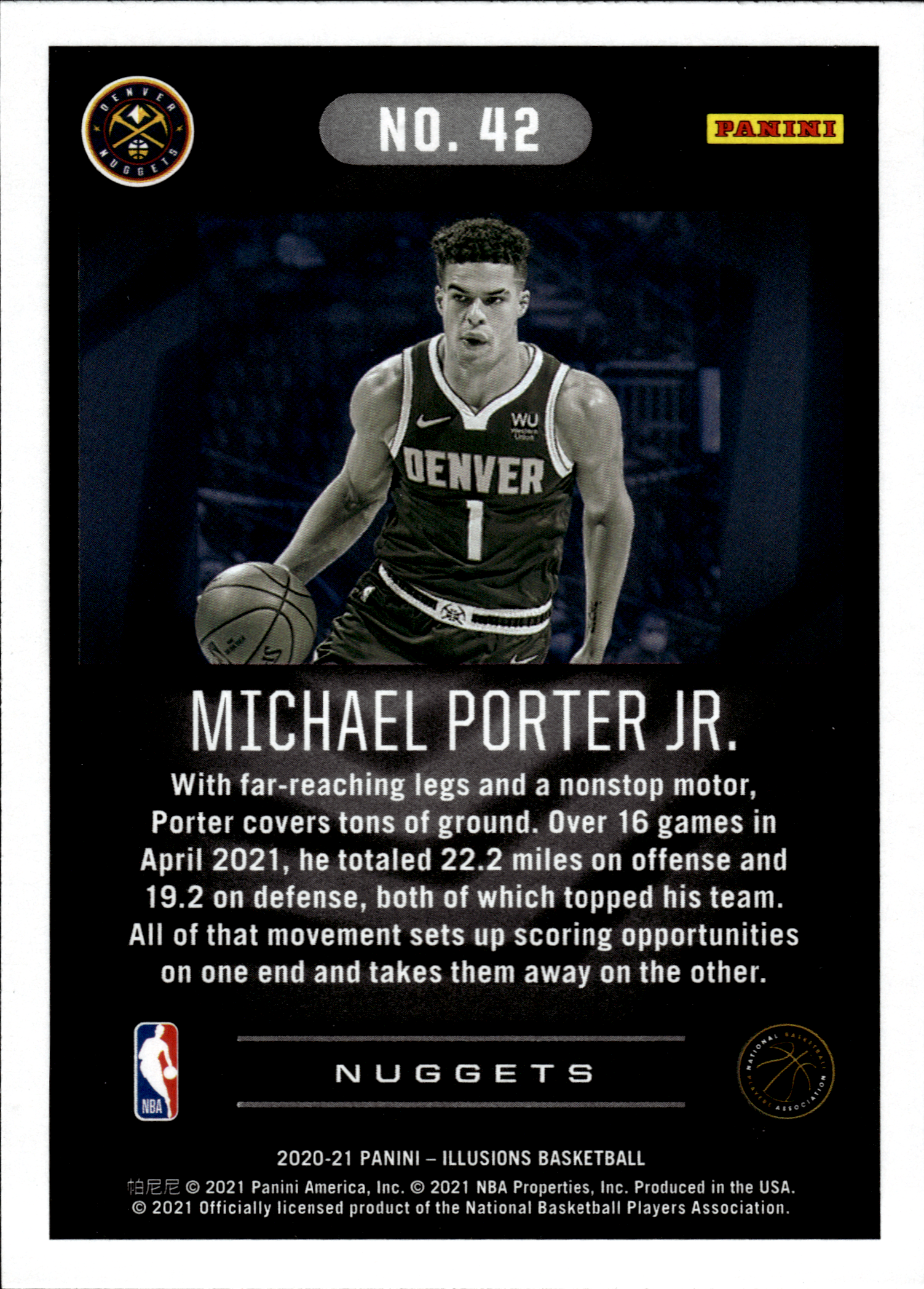 Michael Porter Jr. - Panini Illusions Base Set 2020-21, Nr. 42