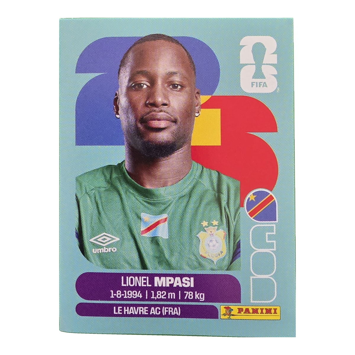 Lionel Mpasi - Kongo DR, FIFA WM 2026, Nr. COD2