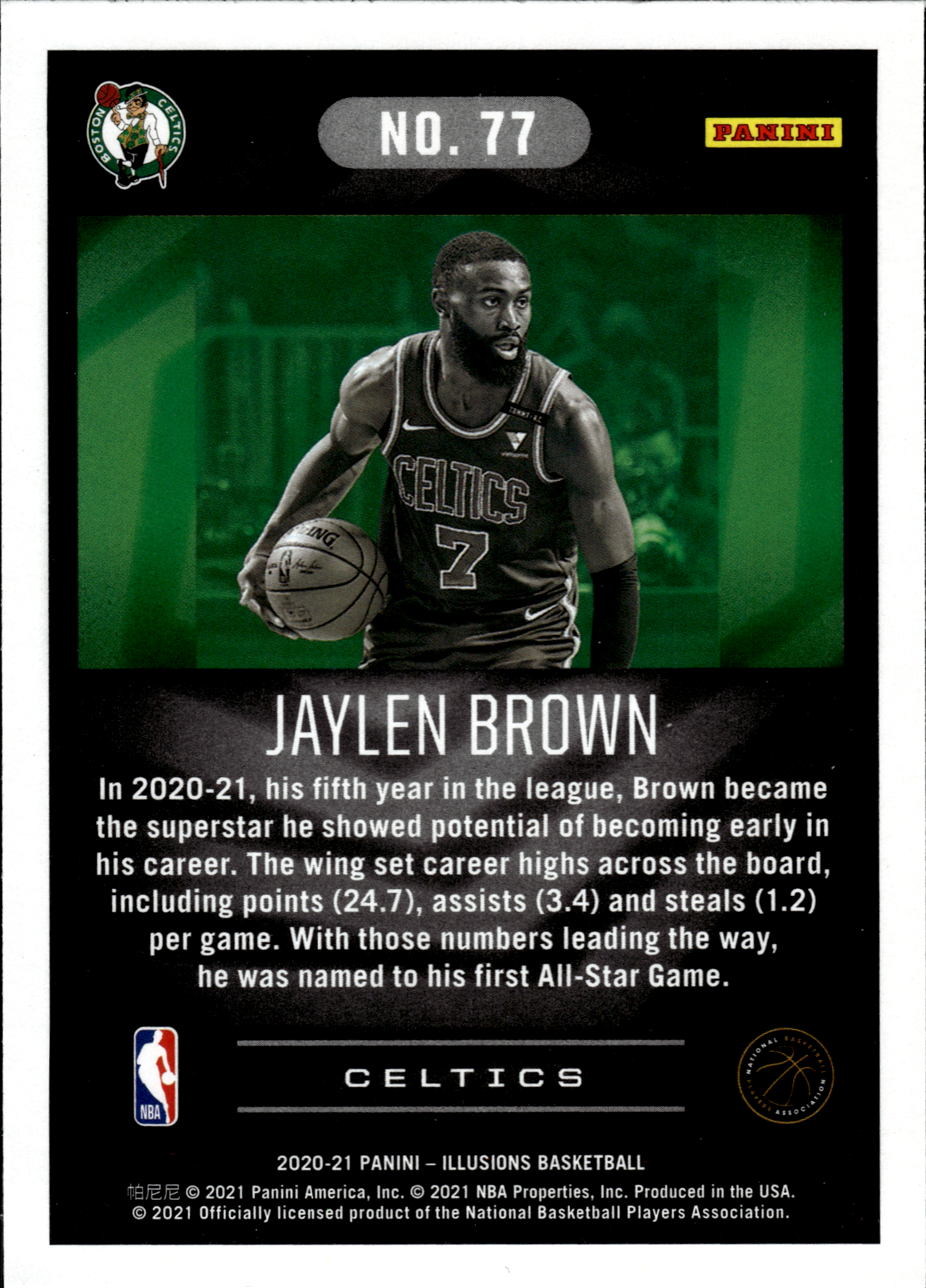 Jaylen Brown - Panini Illusions Base Set 2020-21, Nr. 77