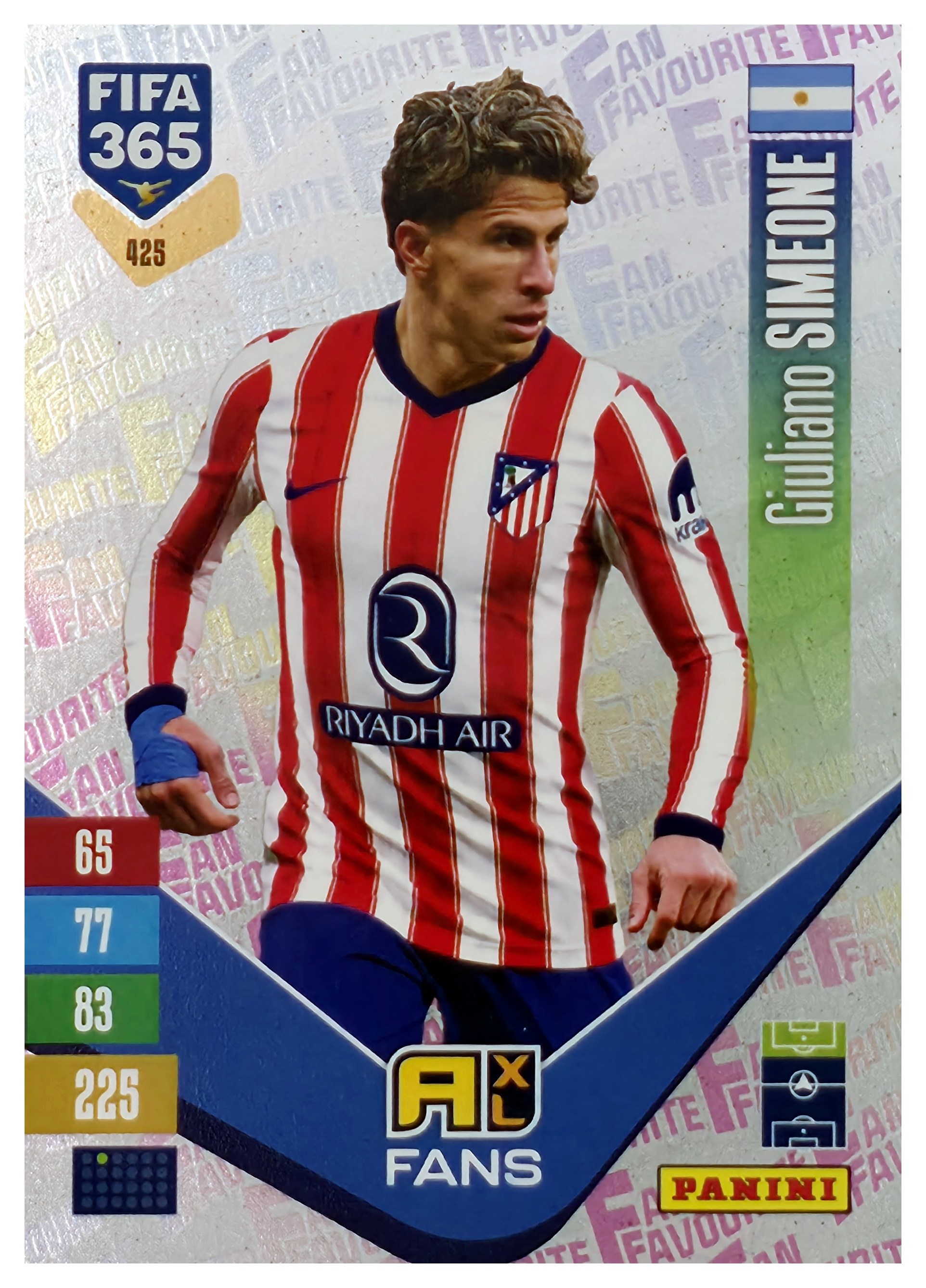 Giuliano Simeone - Panini Adrenalyn XL FIFA 365 Fan Favourites 2026-27, Nr. 425 – Insert (Art.-Nr. SG110479)