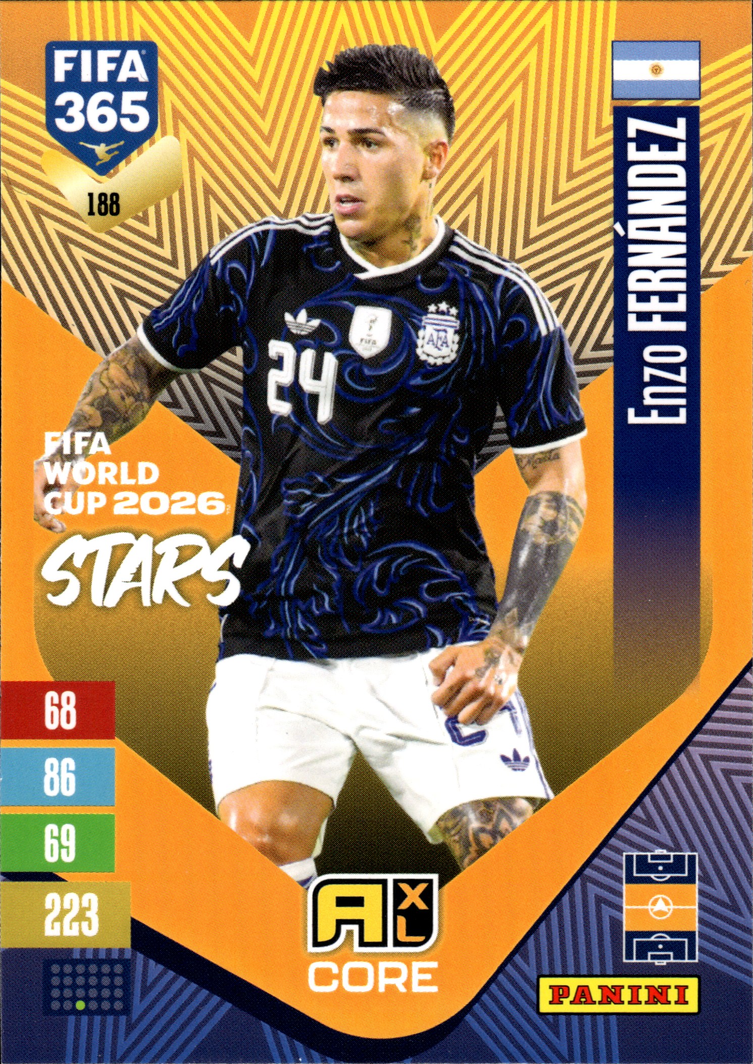 Enzo Fernández - Panini Adrenalyn XL FIFA 365 FIFA World Cup 2026 Stars 2026-27, Nr. 188 (Art.-Nr. SG110339)