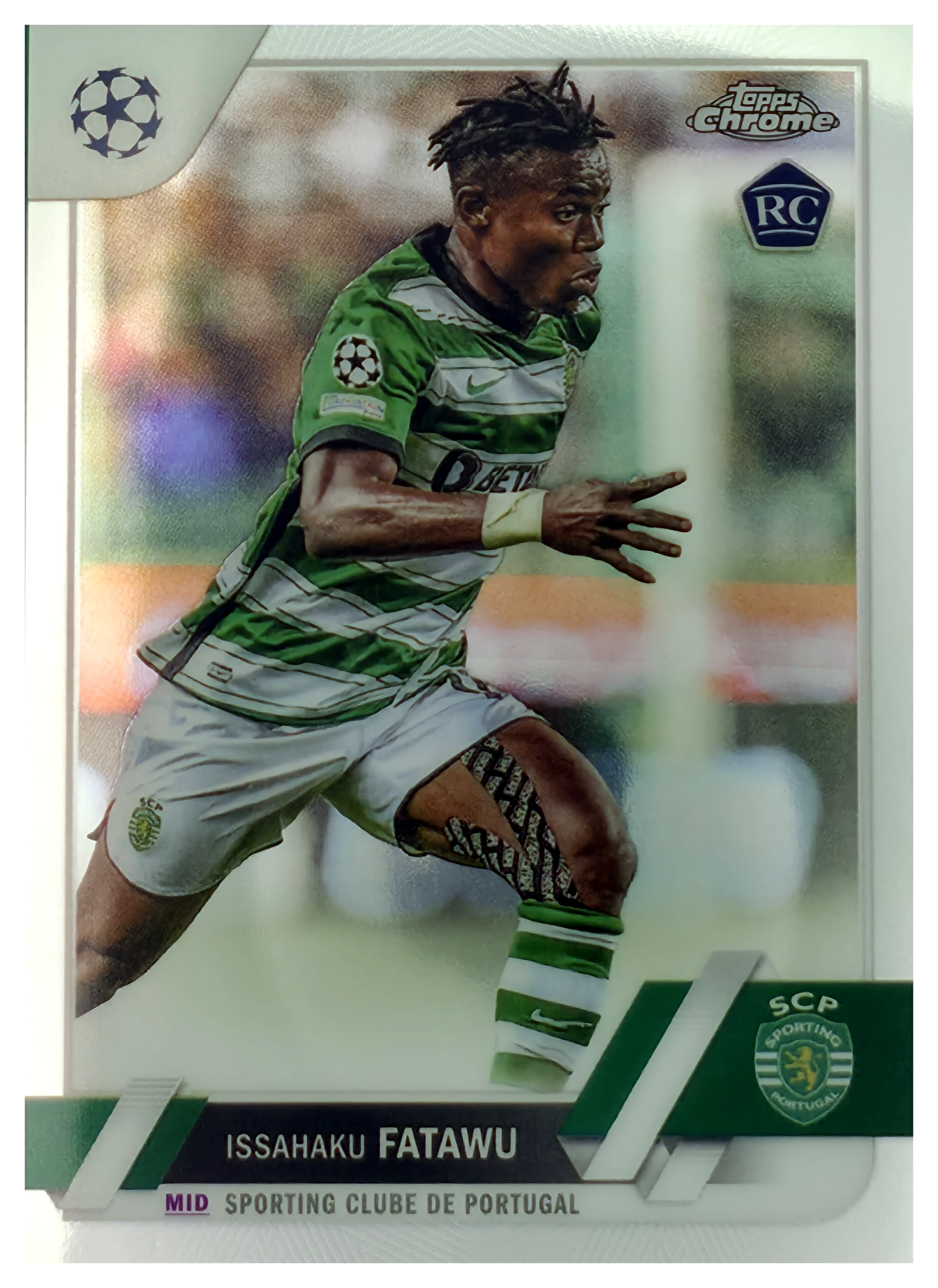 Issahaku Fatawu - Topps Chrome UEFA Club Competitions Base Set 2022-23, Nr. 119 – Rookie Card (Art.-Nr. SG105819)