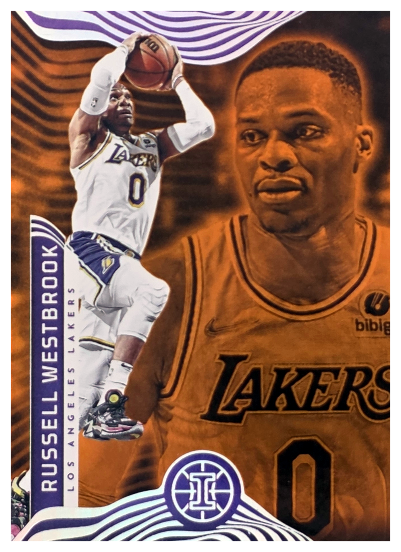 Russell Westbrook - Panini Illusions Base Set 2021-22, Nr. 99 – Trophy Collection Orange (Art.-Nr. SG104237)