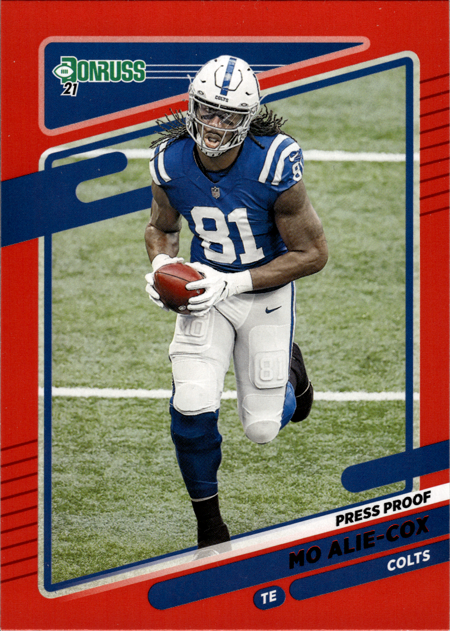 Mo Alie-Cox - Panini Donruss Base Set 2021, Nr. 153 – Press Proof Red (Art.-Nr. SG103969)