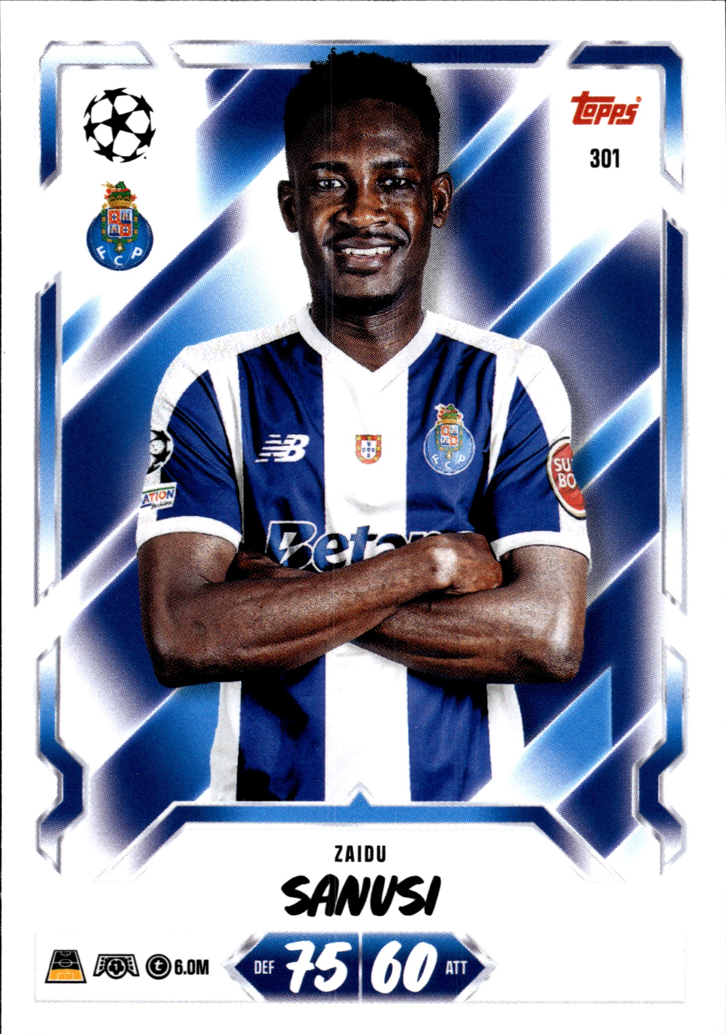 Zaidu Sanusi - Topps Match Attax UEFA Club Competitions Base Set 2026-27, Nr. 301 (Art.-Nr. SG107381)