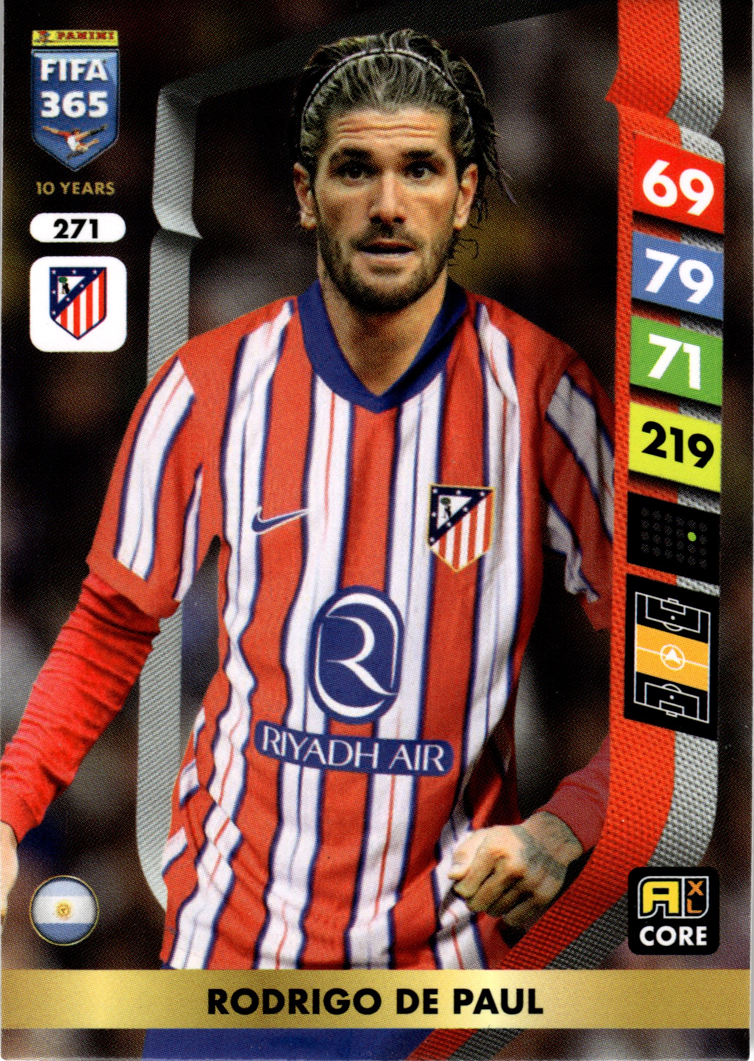 Rodrigo De Paul - Panini Adrenalyn XL FIFA 365 Base Set 2025, Nr. 271 (Art.-Nr. SG107785)