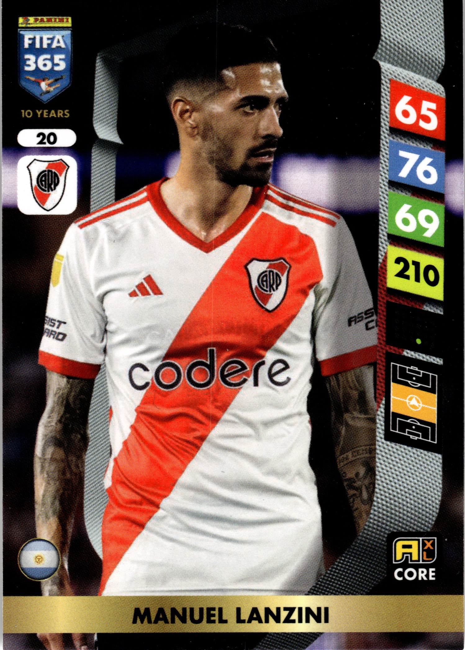 Manuel Lanzini - Panini Adrenalyn XL FIFA 365 Base Set 2025, Nr. 20 (Art.-Nr. SG107764)