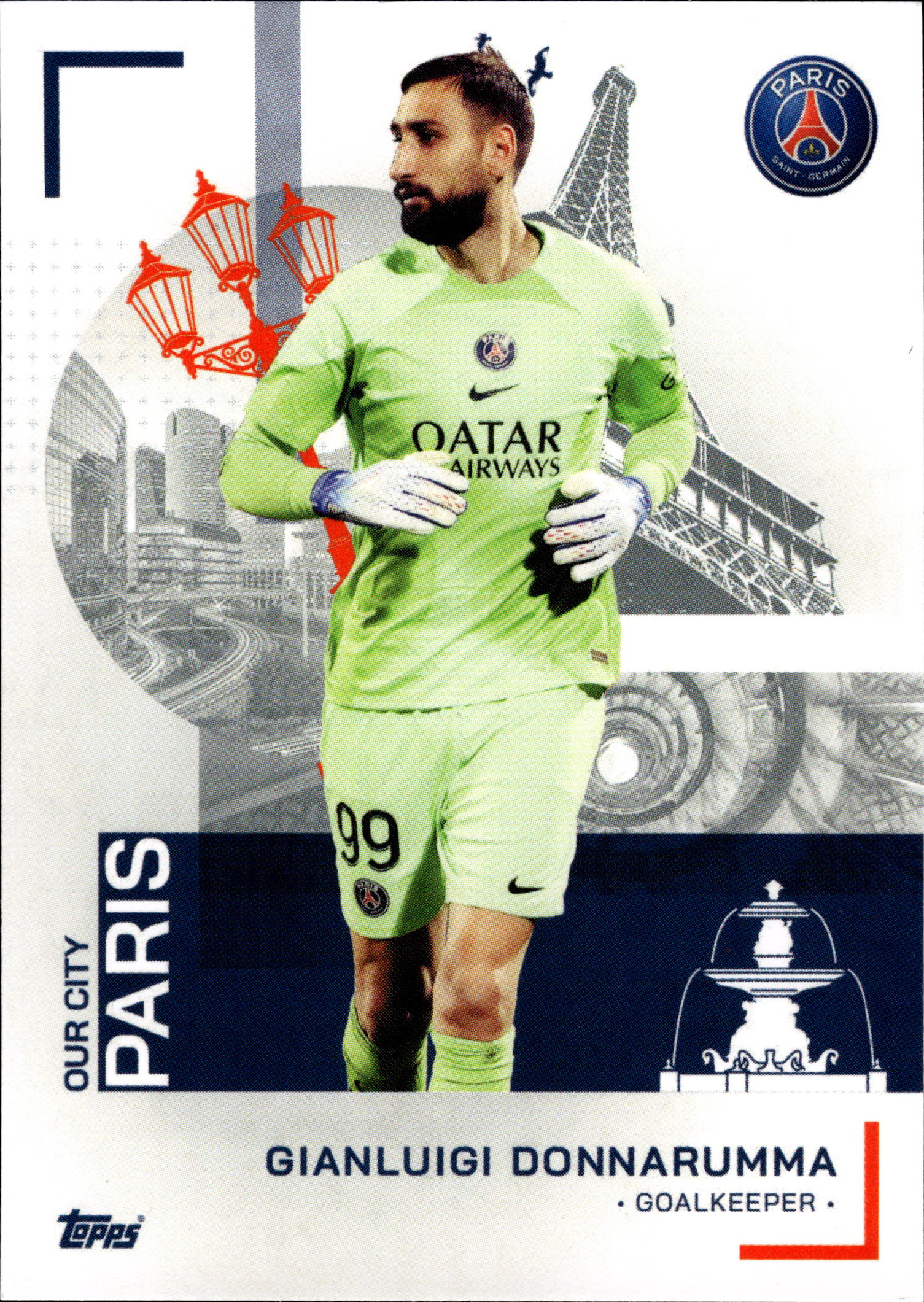 Gianluigi Donnarumma - Topps Paris Saint-Germain Official Team Set 2023-24, Nr. 34 (Art.-Nr. SG102970)