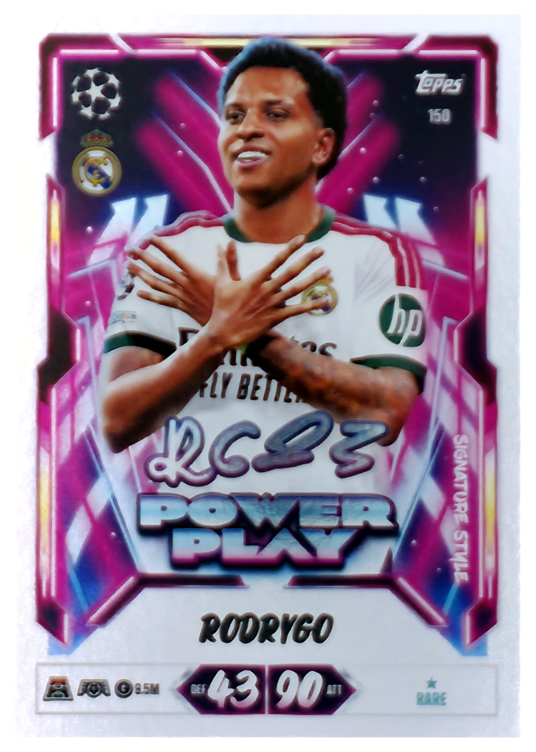 Rodrygo - Topps Match Attax UEFA Club Competitions Power Play Signature Style 2026-27, Nr. 150 (Art.-Nr. SG107566)