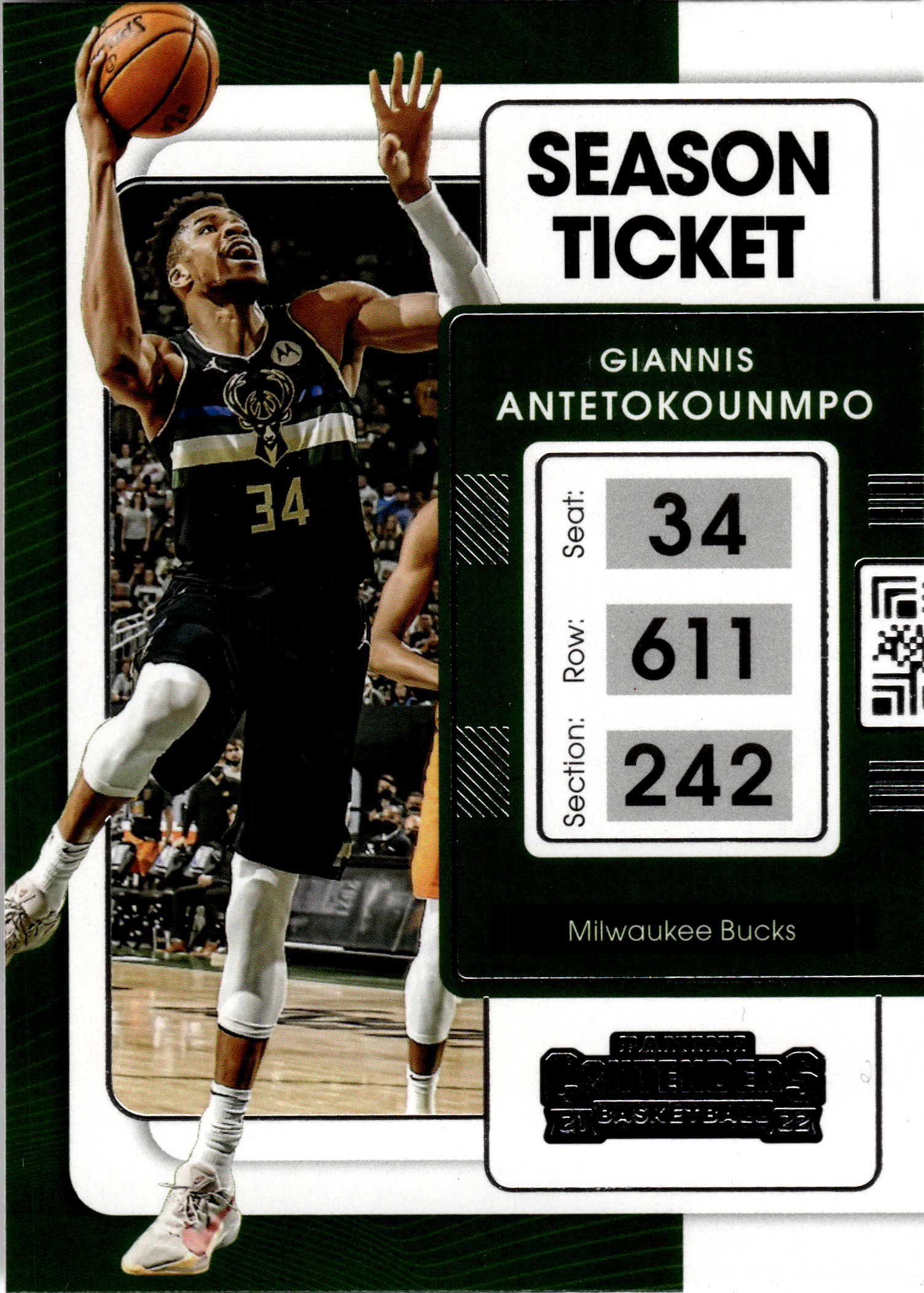Giannis Antetokounmpo - Panini Contenders Season Ticket 2021-22, Nr. 73 (Art.-Nr. SG103580)