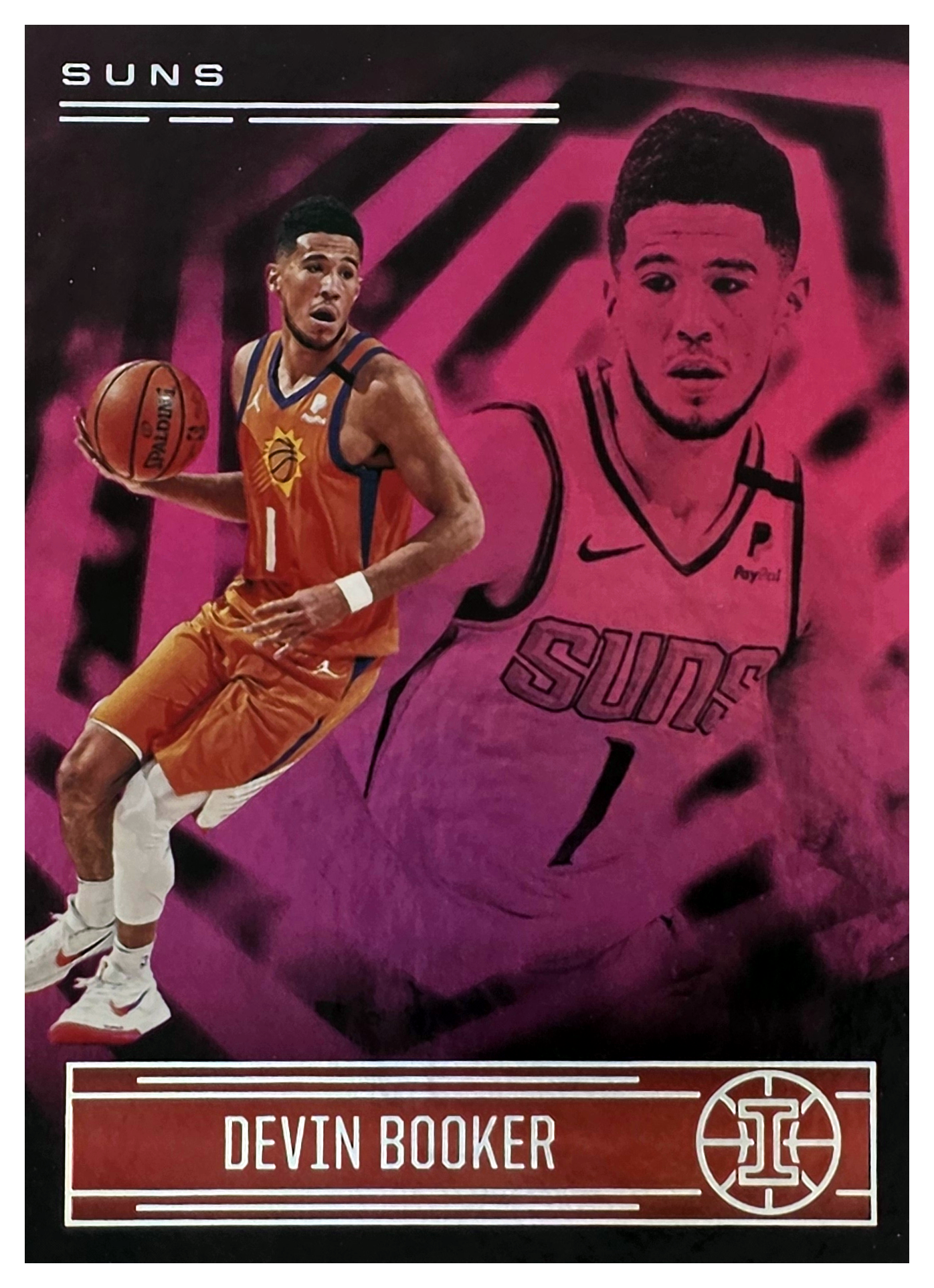 Devin Booker - Panini Illusions Base Set 2020-21, Nr. 20 – Trophy Collection Pink (Art.-Nr. SG104510)