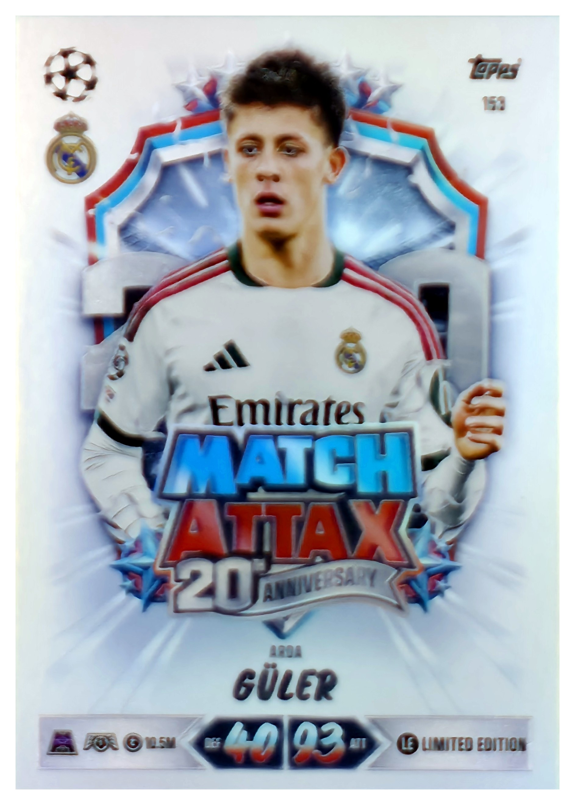 Arda Güler - Topps Match Attax UEFA Club Competitions 20th Anniversary 2026-27, Nr. 153 (Art.-Nr. SG107676)