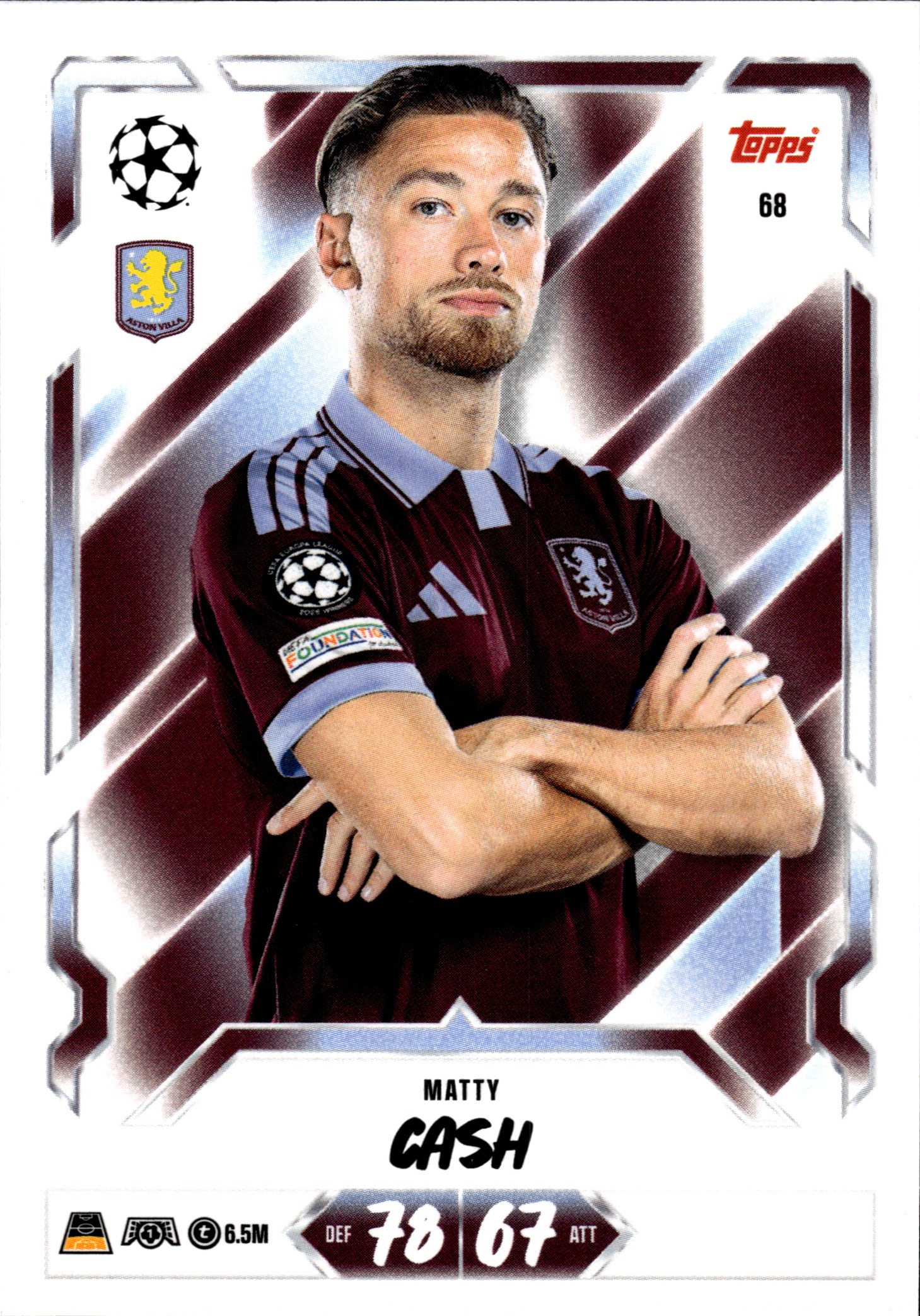 Matty Cash - Topps Match Attax UEFA Club Competitions Base Set 2026-27, Nr. 68 (Art.-Nr. SG107322)