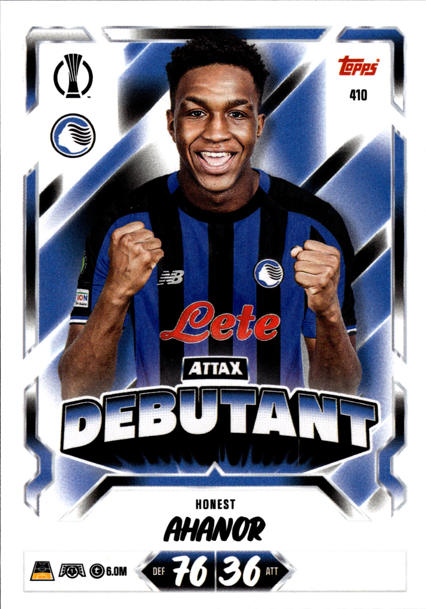 Honest Ahanor - Topps Match Attax UEFA Club Competitions Attax Debutant 2026-27, Nr. 410