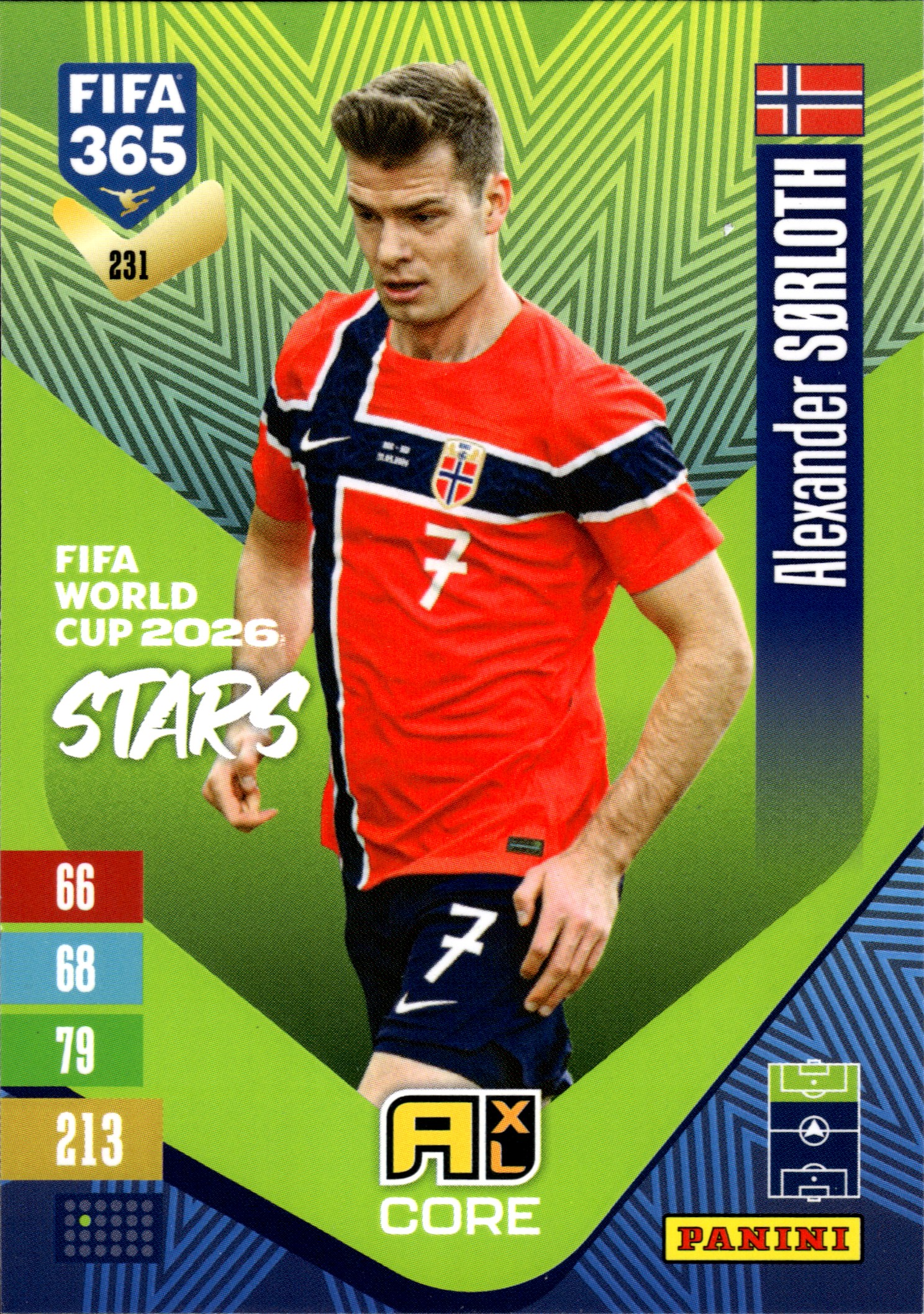 Alexander Sørloth - Panini Adrenalyn XL FIFA 365 FIFA World Cup 2026 Stars 2026-27, Nr. 231 (Art.-Nr. SG110310)