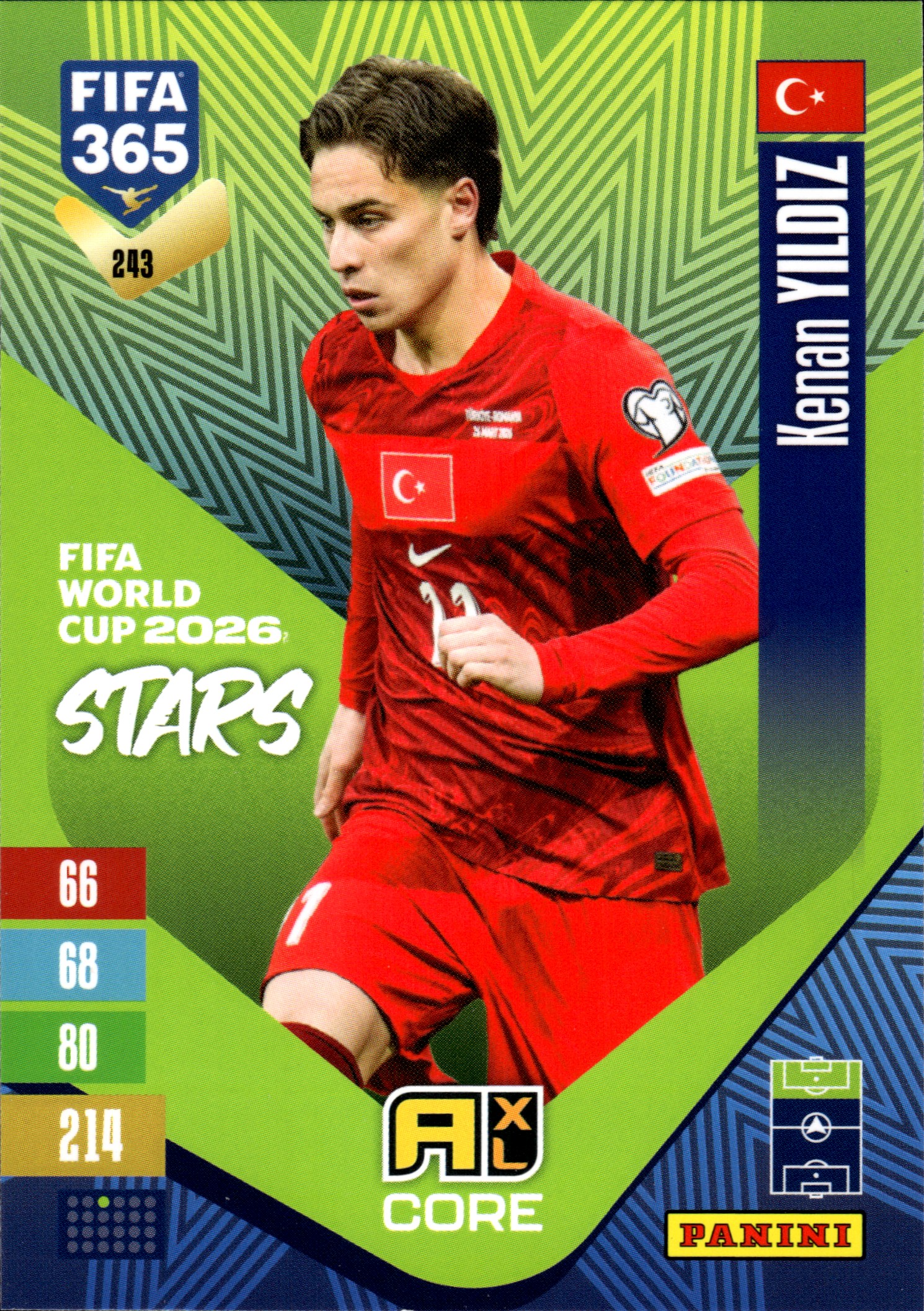 Kenan Yıldız - Panini Adrenalyn XL FIFA 365 FIFA World Cup 2026 Stars 2026-27, Nr. 243 (Art.-Nr. SG110311)