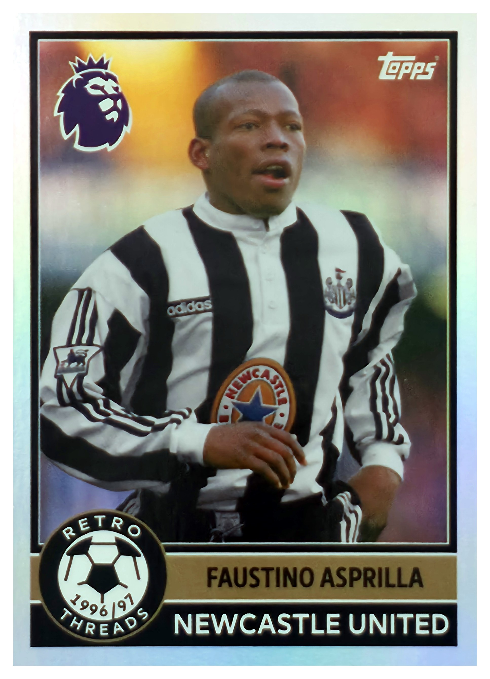 Faustino Asprilla - Topps Match Attax Premier League Retro Threads 2025-26, Nr. 394 (Art.-Nr. SG111000)