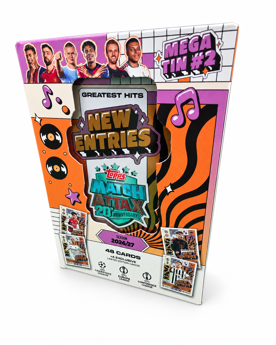 Topps Match Attax UEFA Club Competitions 2026/2027 Mega Tin #2 New Entries – ungeöffnete Sammeldose mit 48 Karten