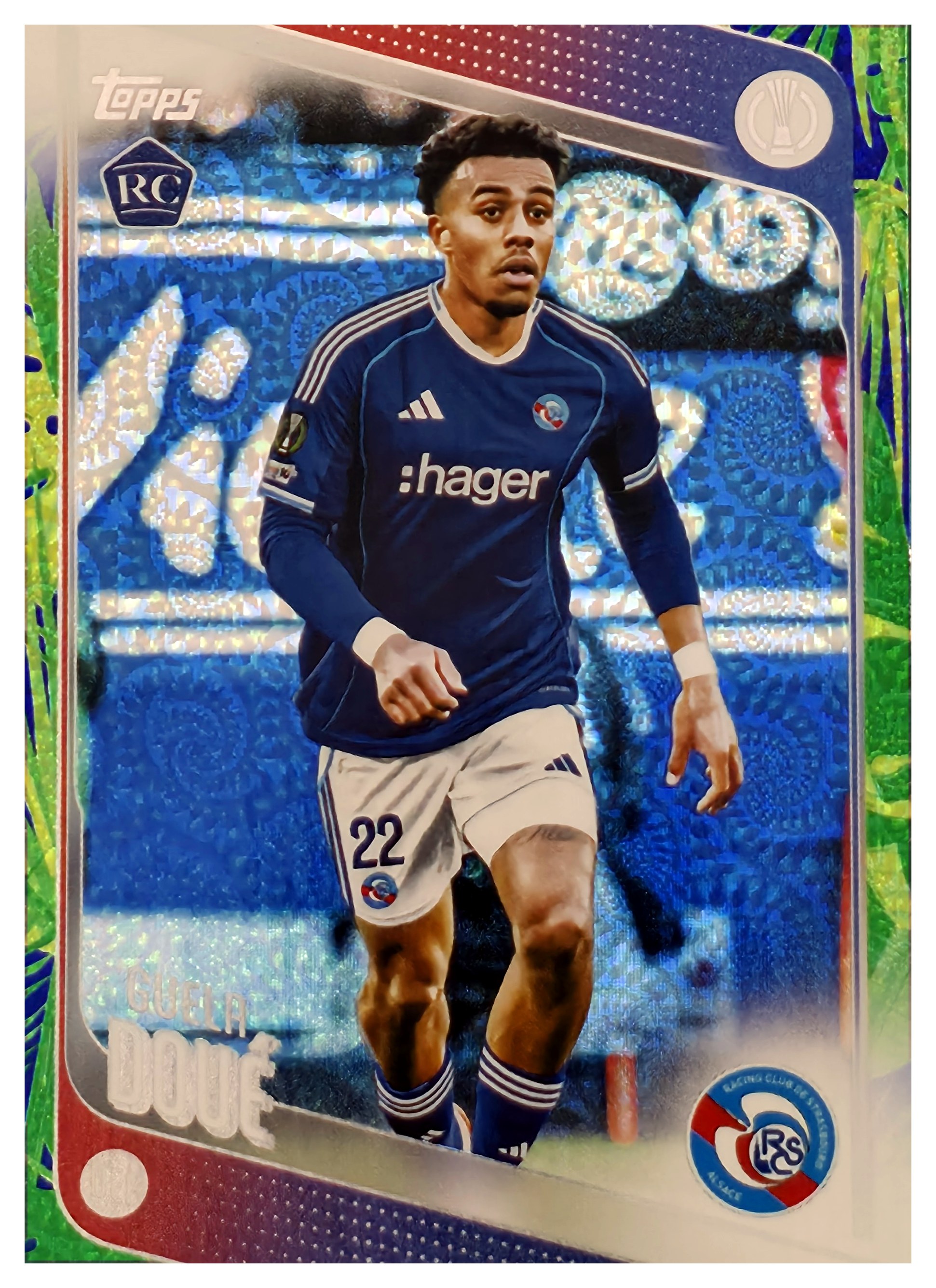Guela Doué - Topps UEFA Club Competitions Base Set 2025-26, Nr. 180 – Rookie Card, Diamante (Art.-Nr. SG110759)