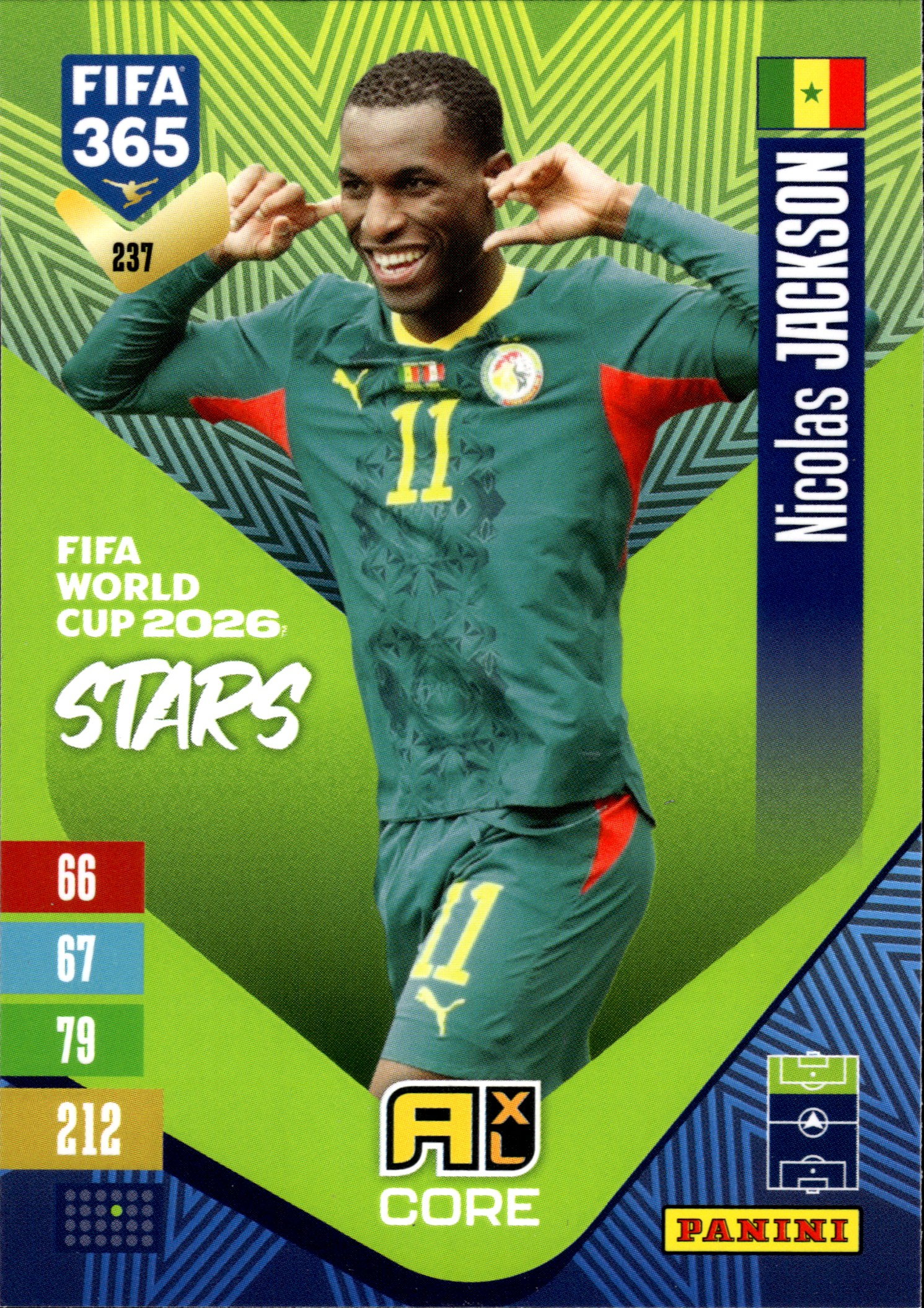 Nicolas Jackson - Panini Adrenalyn XL FIFA 365 FIFA World Cup 2026 Stars 2026-27, Nr. 237 (Art.-Nr. SG110303)