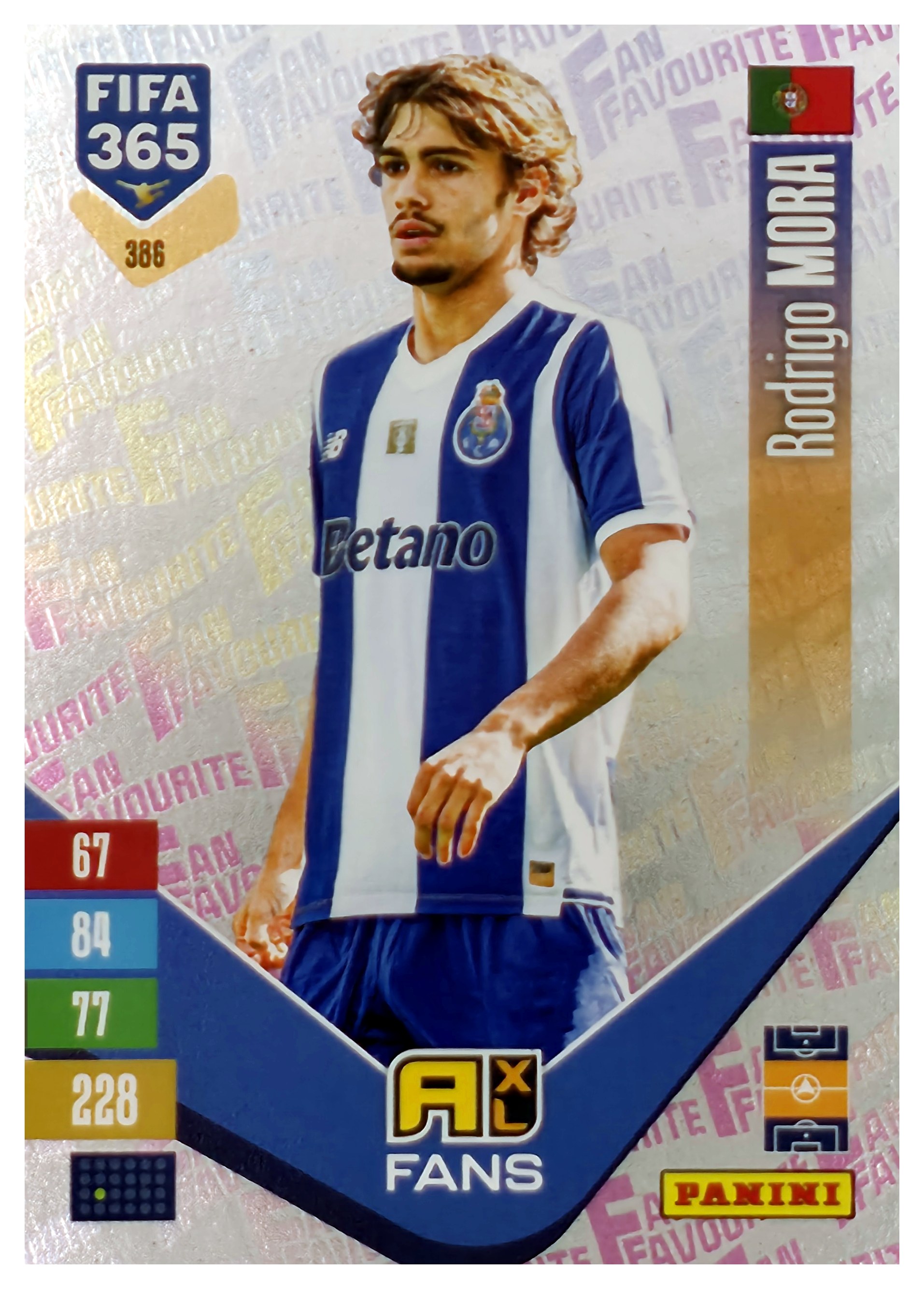 Rodrigo Mora - Panini Adrenalyn XL FIFA 365 Fan Favourites 2026-27, Nr. 386 – Insert (Art.-Nr. SG110515)